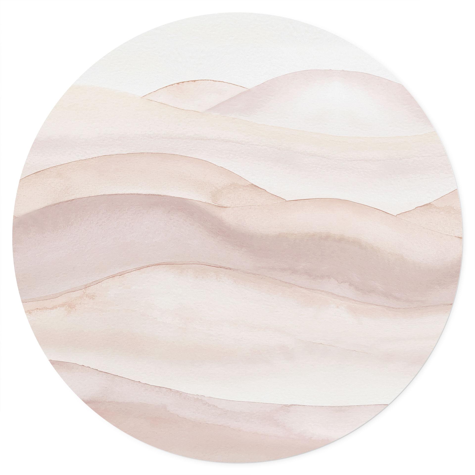 Vinilo decorativo Colinas suaves en acuarela - Bloomery Decor - Redondo