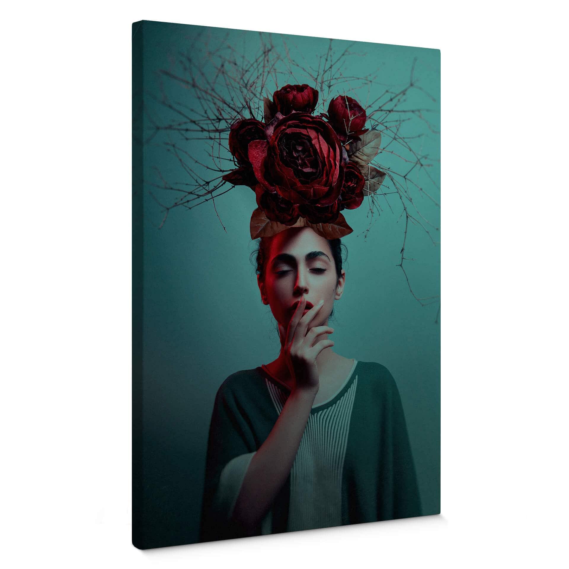 Canvasbillede - Amin - Flowers in her hair