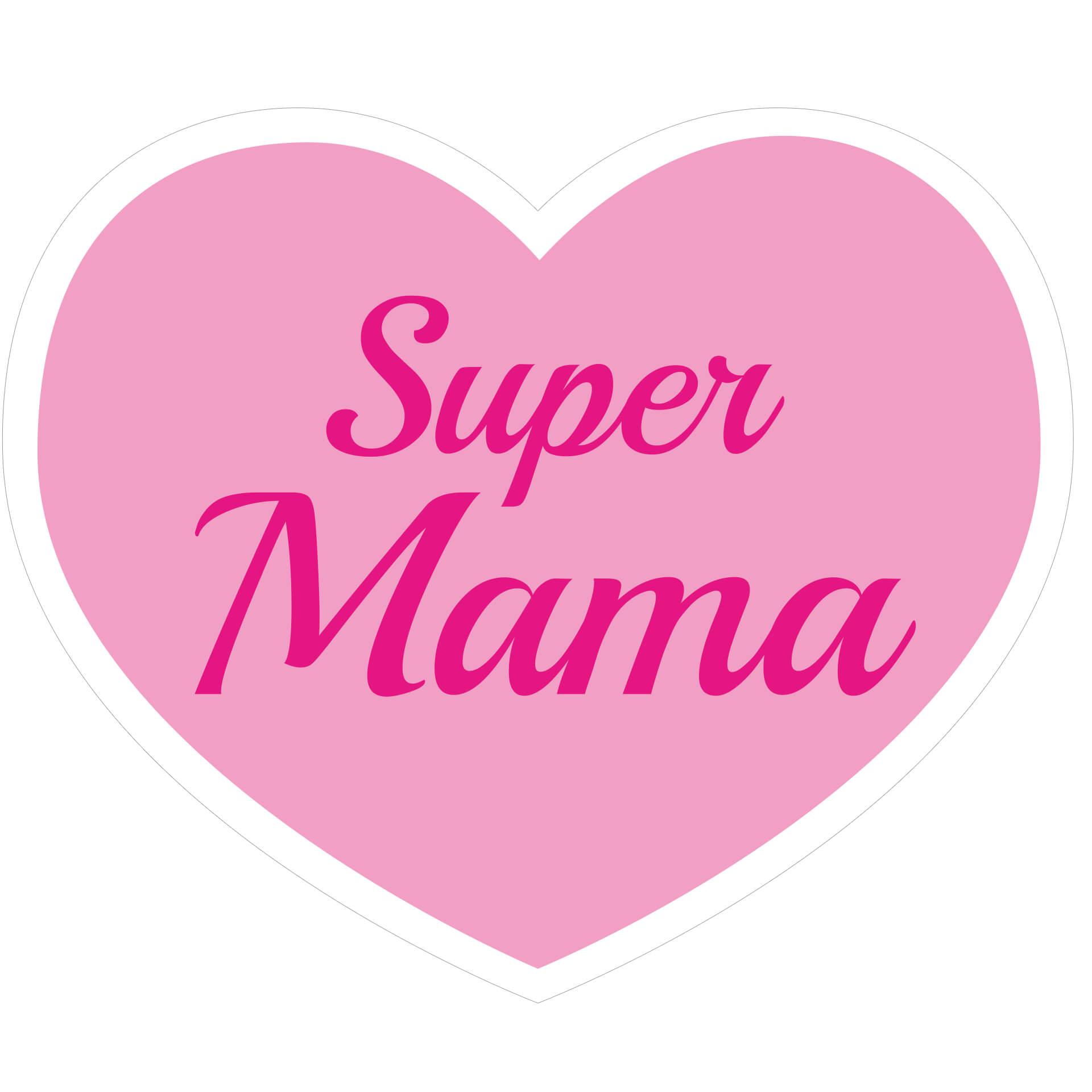 Muursticker Super Mama