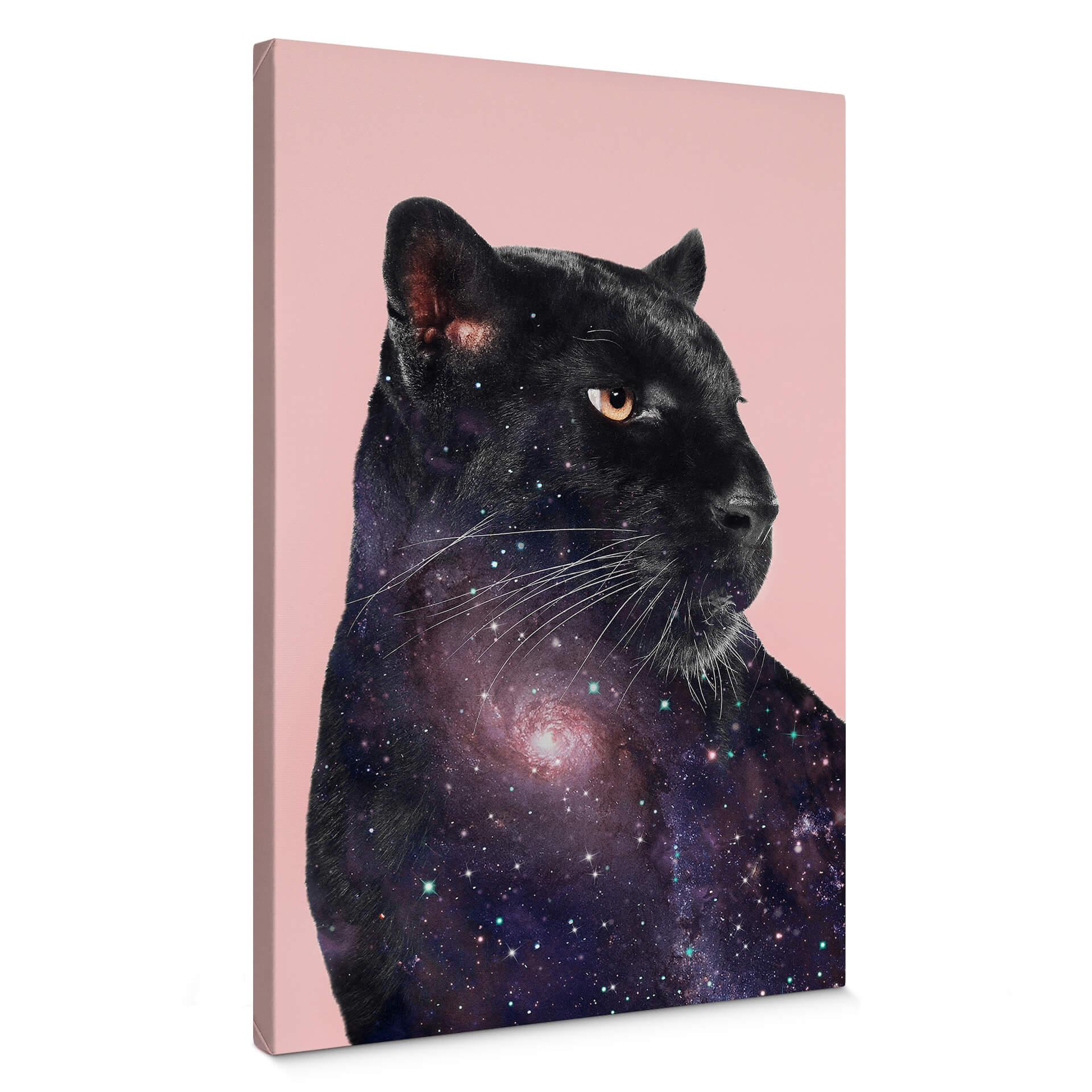 Cuadro en lienzo Suelta - Pantera Galaxia