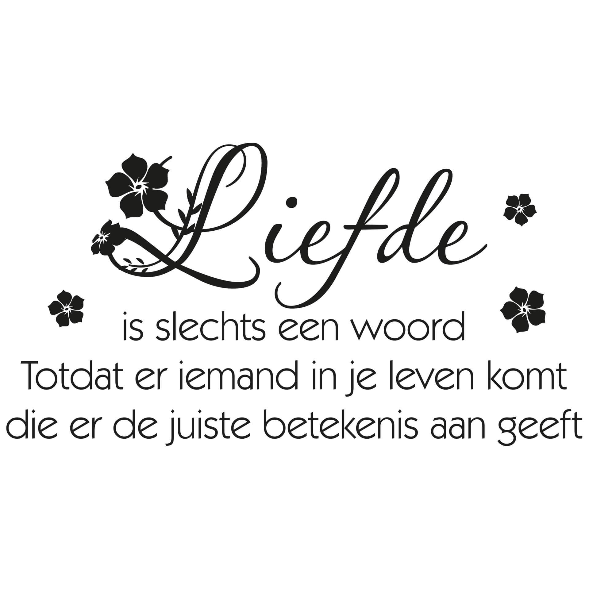 Wandtattoo Liefde is slechts een woord…