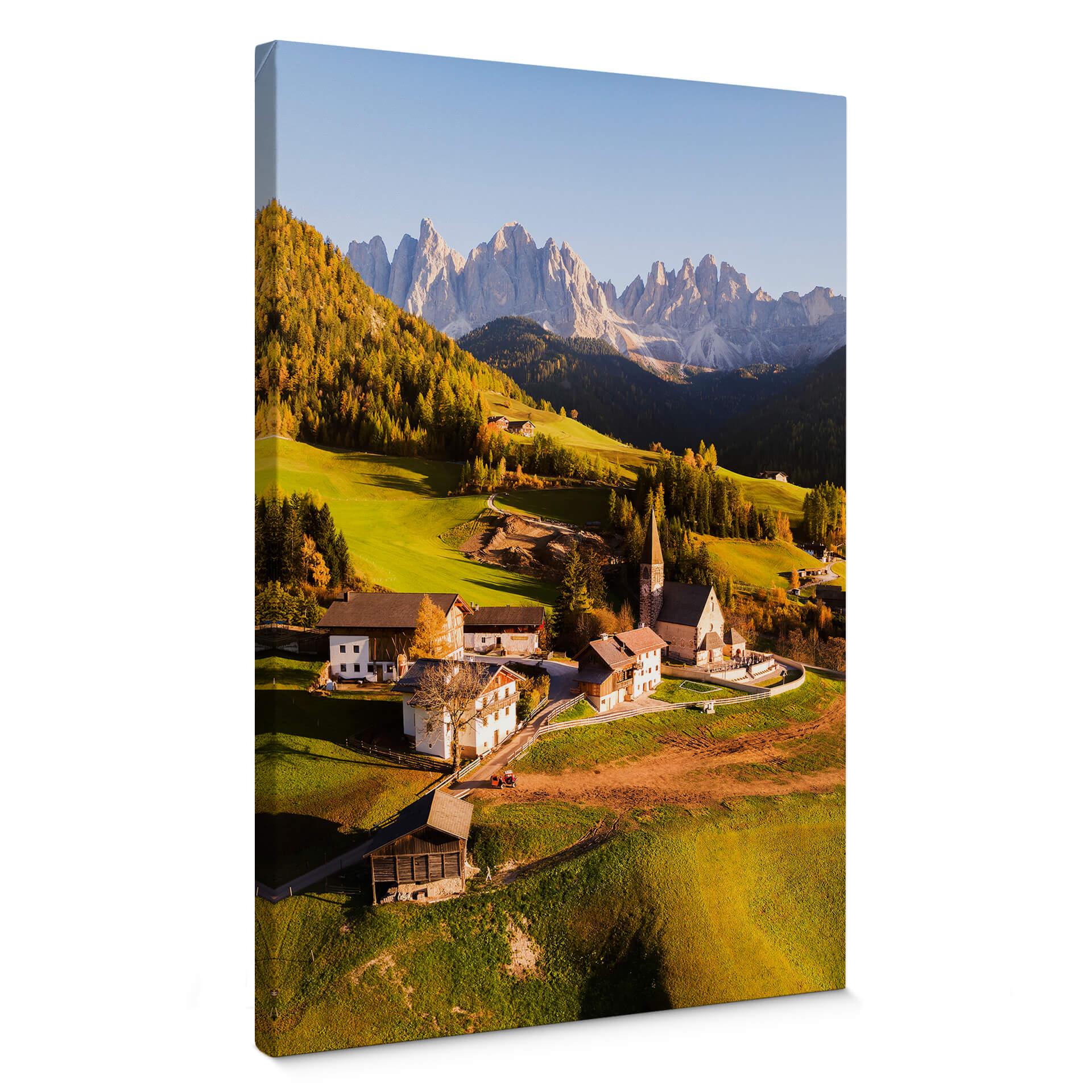 Canvastavla Colombo - Liten by i Dolomiterna