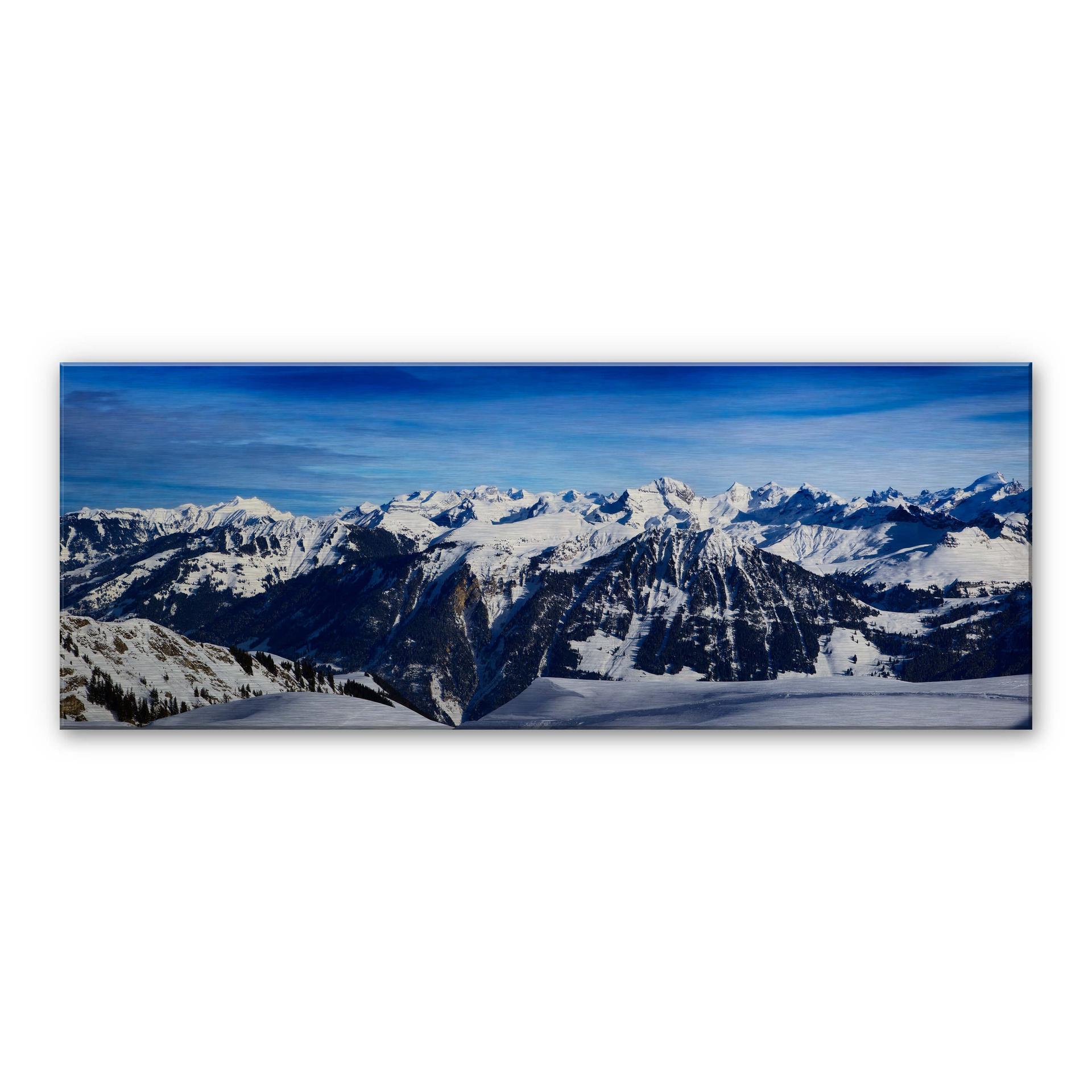 Tableau en alu-Dibond Panorama des Alpes