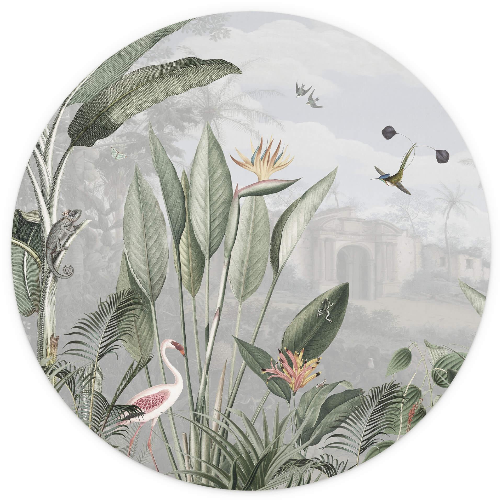 Behangcirkel Sir Edward - Botanisch - vliesbehang/zelfklevend vliesbehang