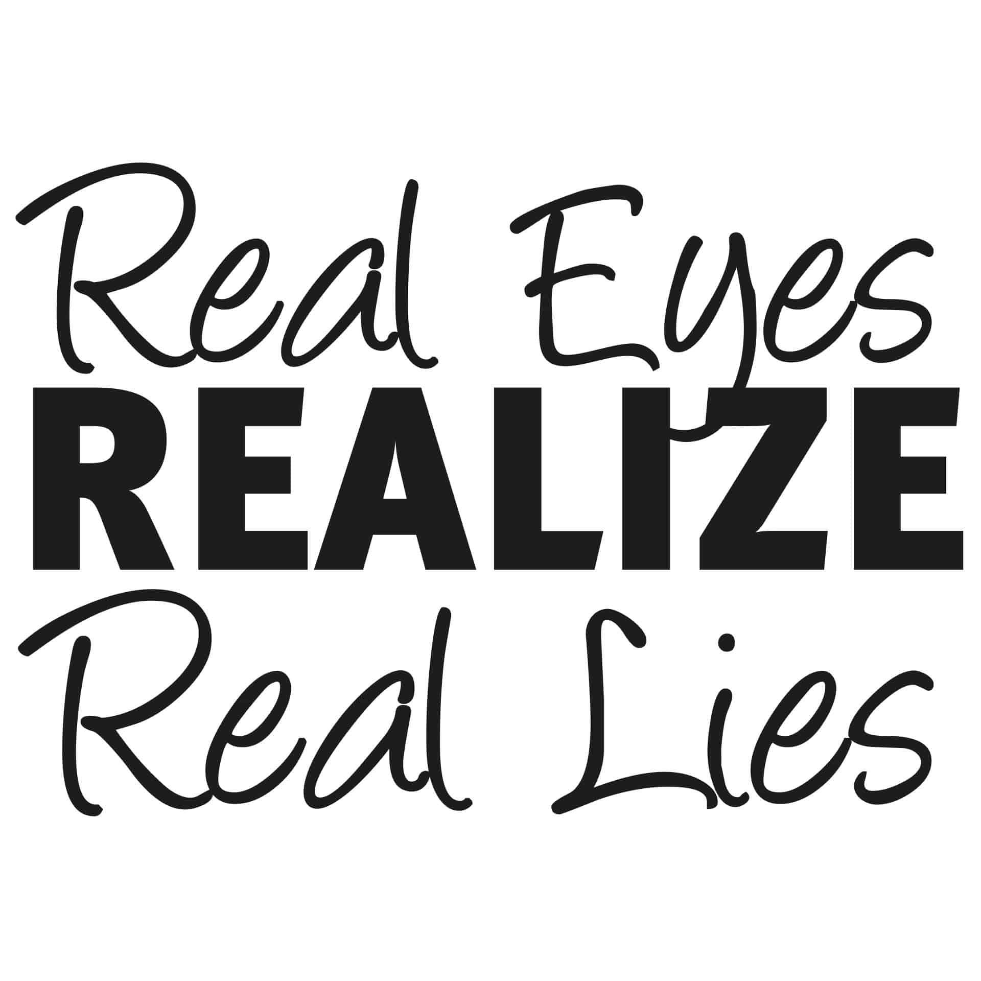 Wallsticker Real Eyes Realize Real Lies 1