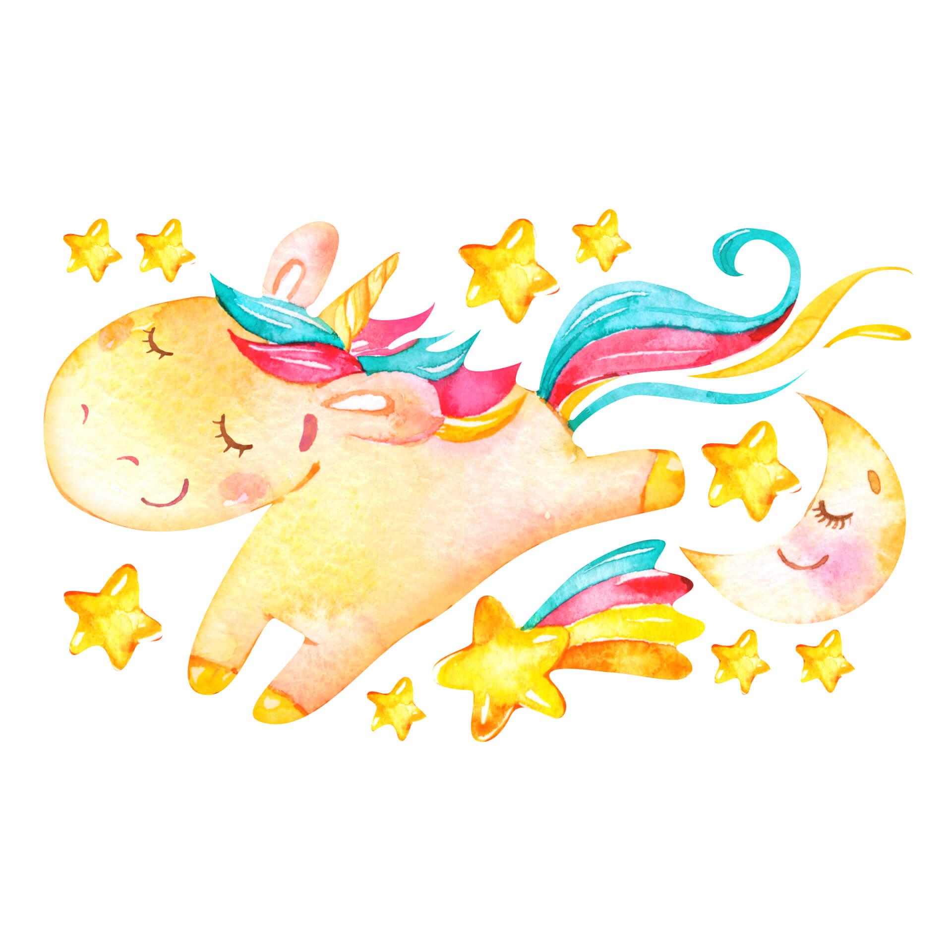 Muursticker Shiny de Eenhoorn