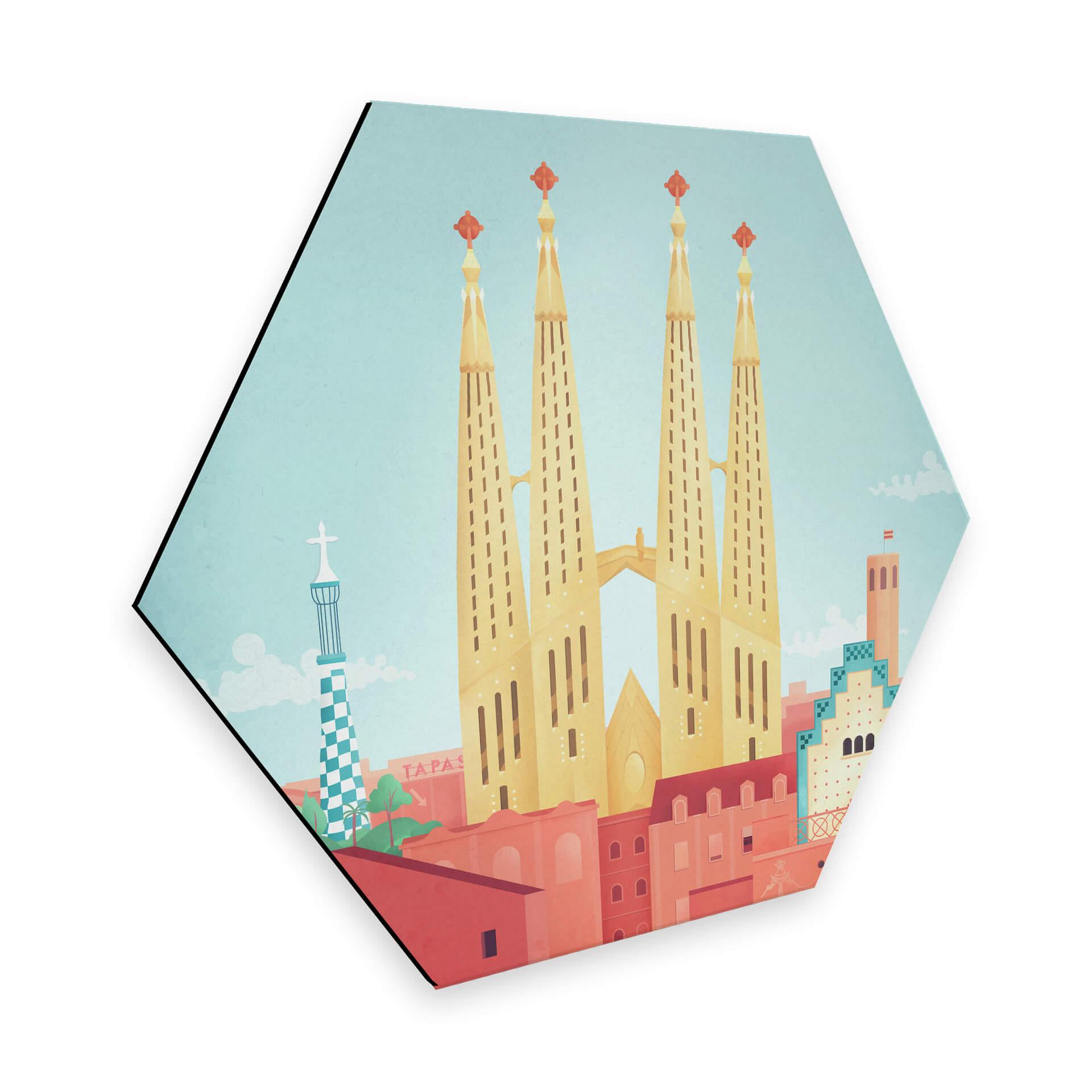 Hexagon - Alu-Dibond Rivers - Barcelona