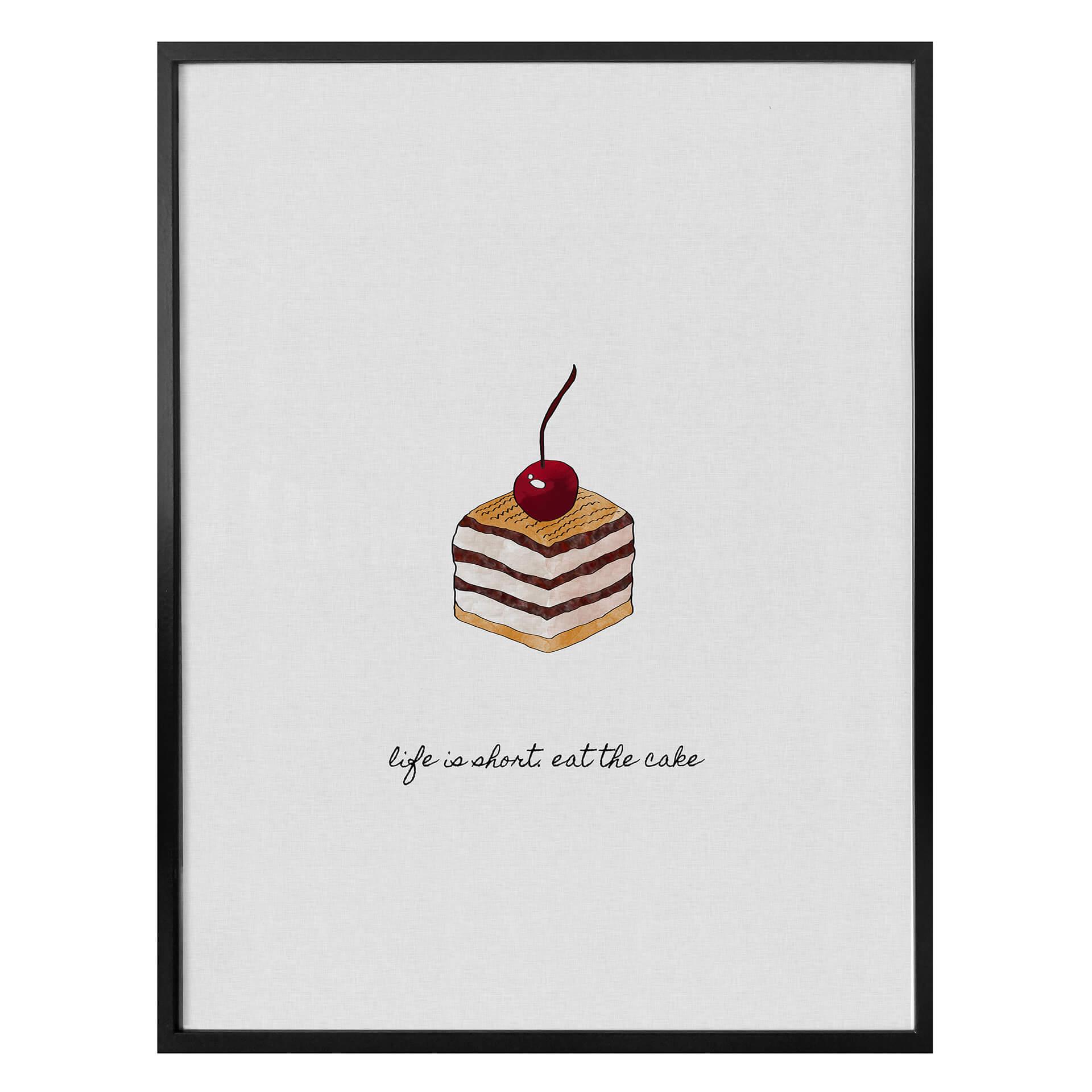 Plakat - Orara Studio - Life is short eat the cake