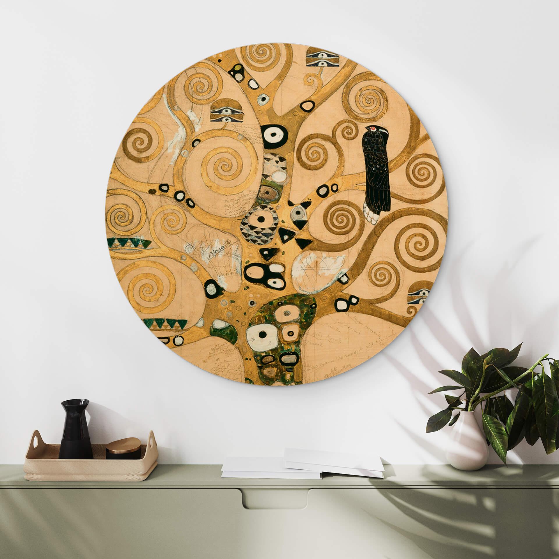 Billede af træ Klimt - Livets træ - Rundt