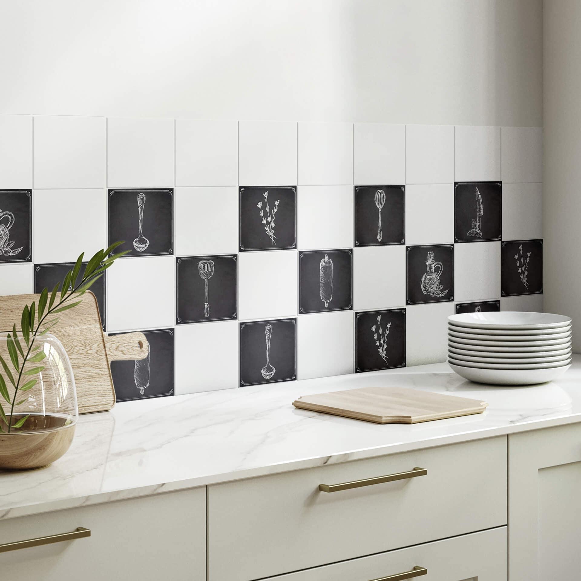 Fliesenaufkleber Rustic Kitchen - 12er Set