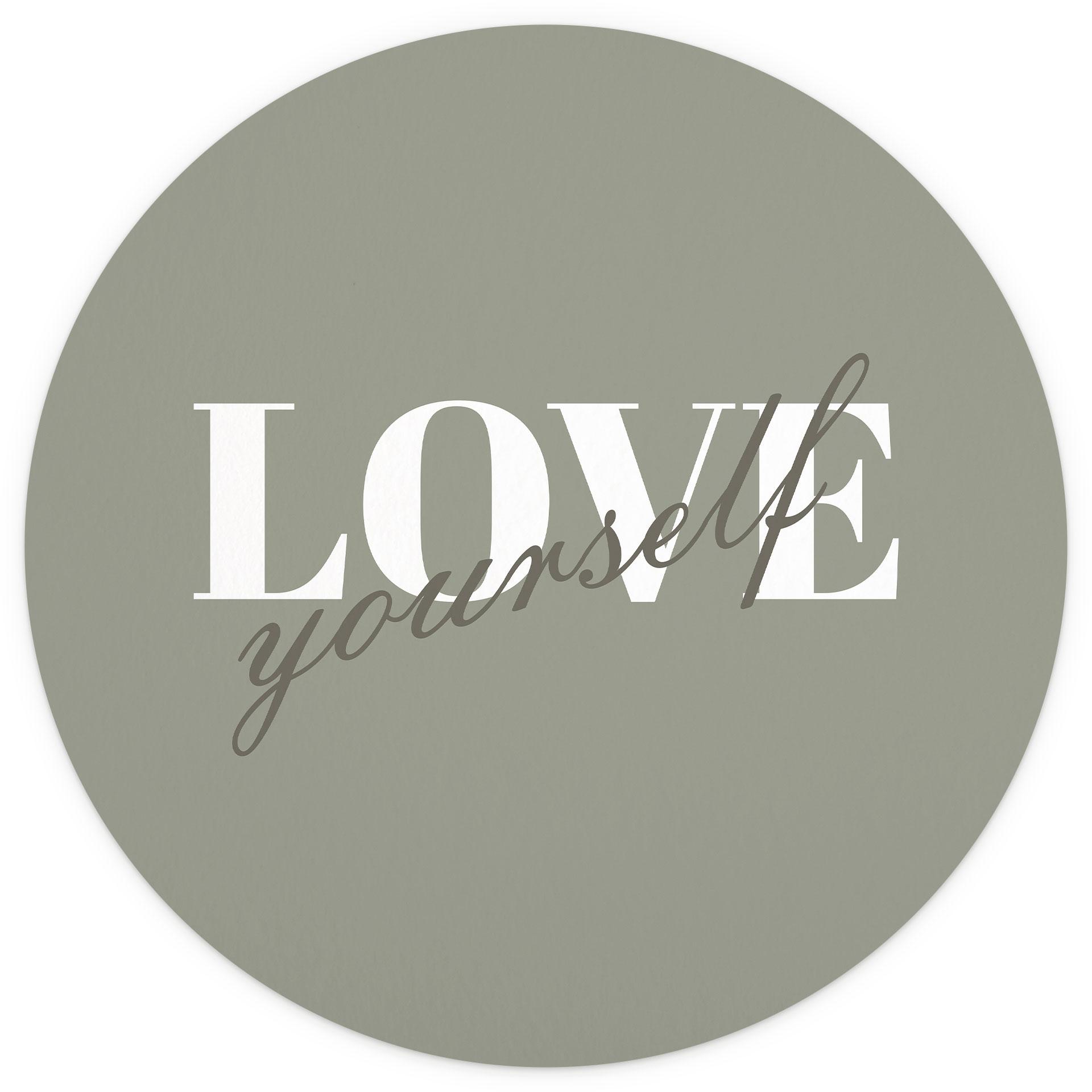 Behangcirkel Love yourself - vliesbehang/zelfklevend vliesbehang