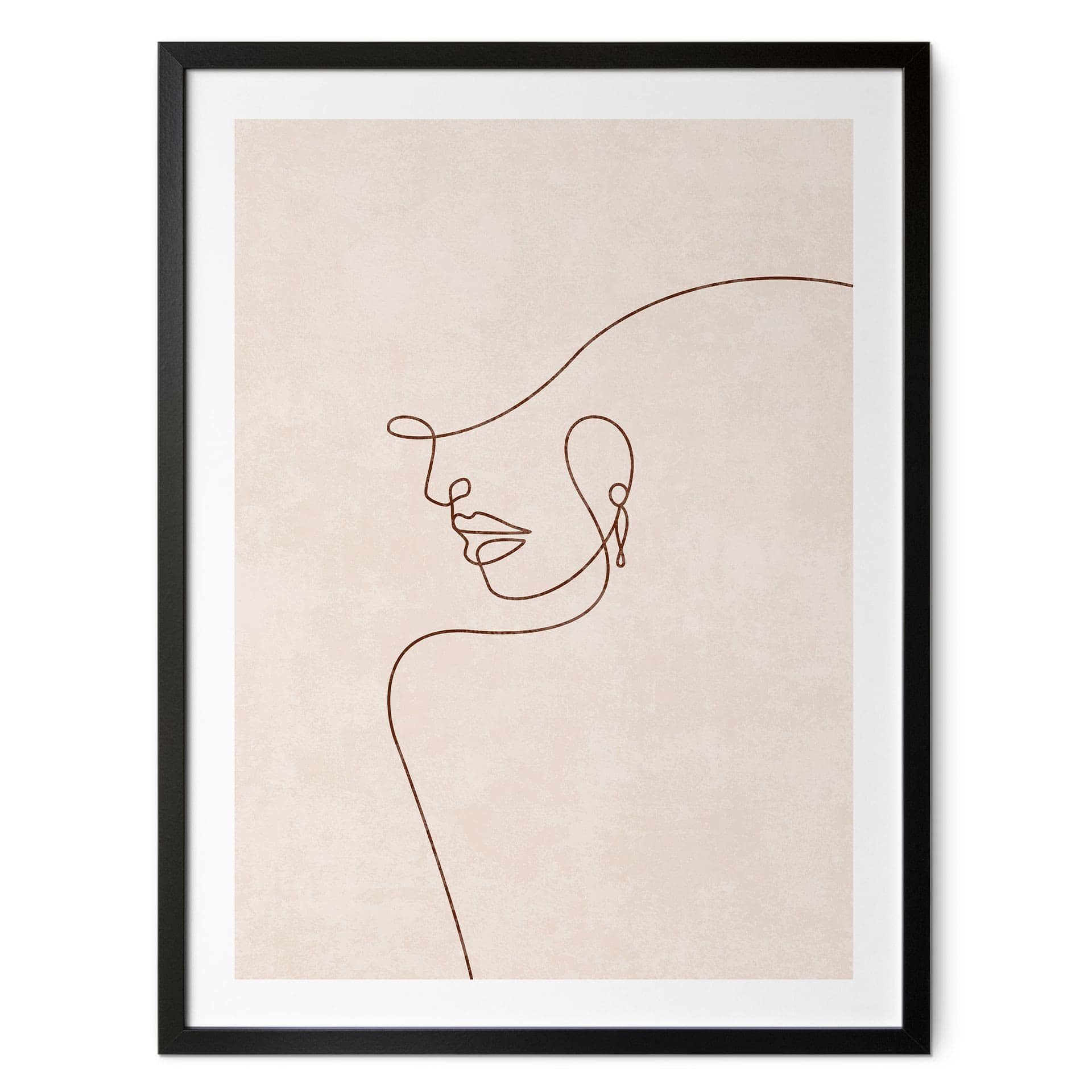 Plakat Delikate konturer af en kvinde - Line Art - Tunaboylu