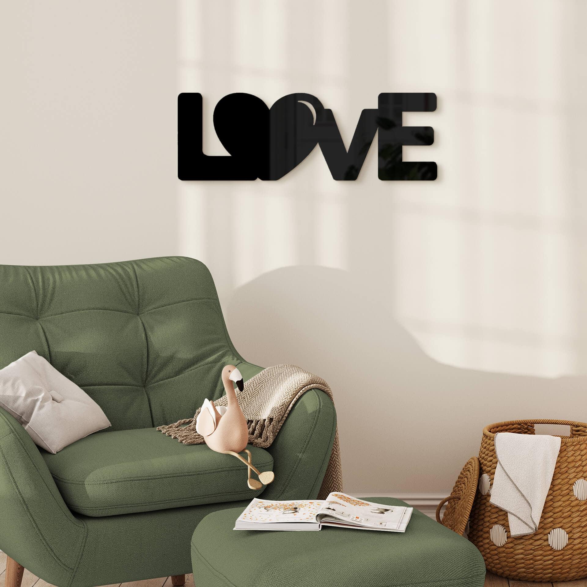 Dekorative LOVE bogstaver i akrylglas
