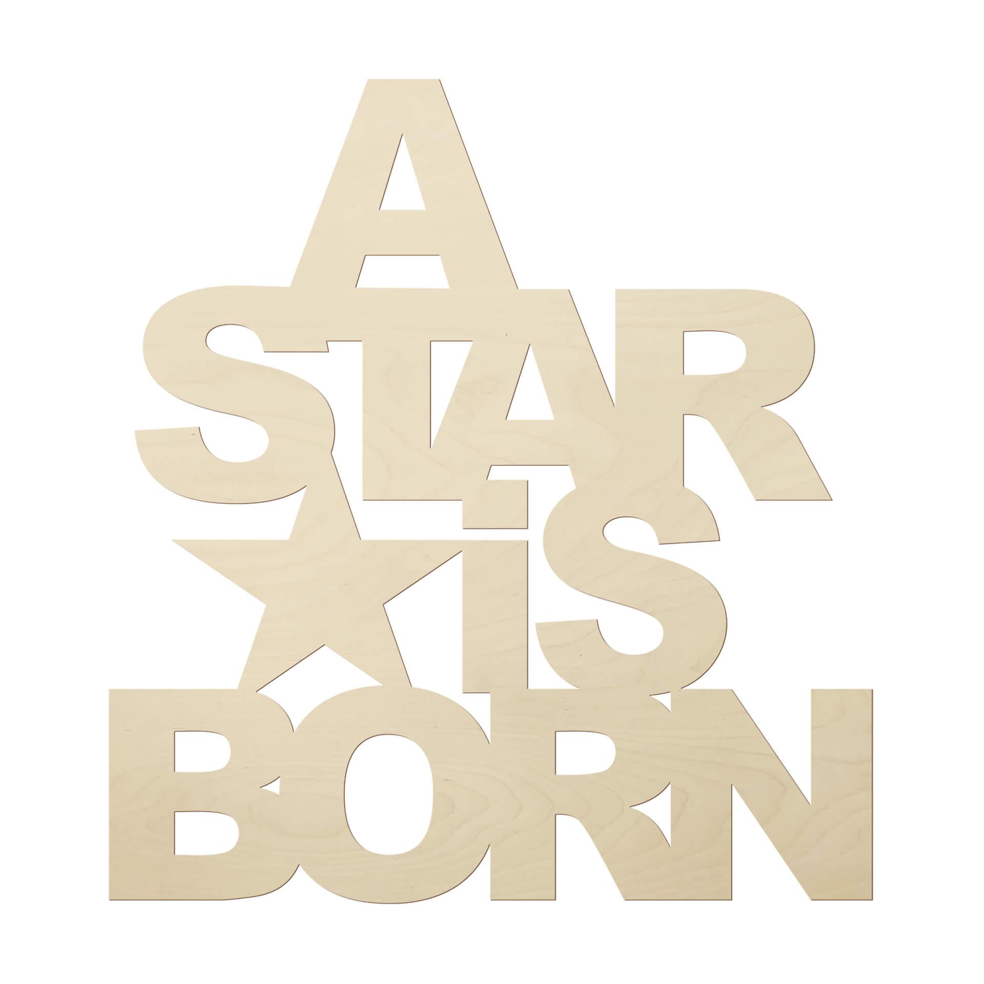 Houten Tekst A Star is born