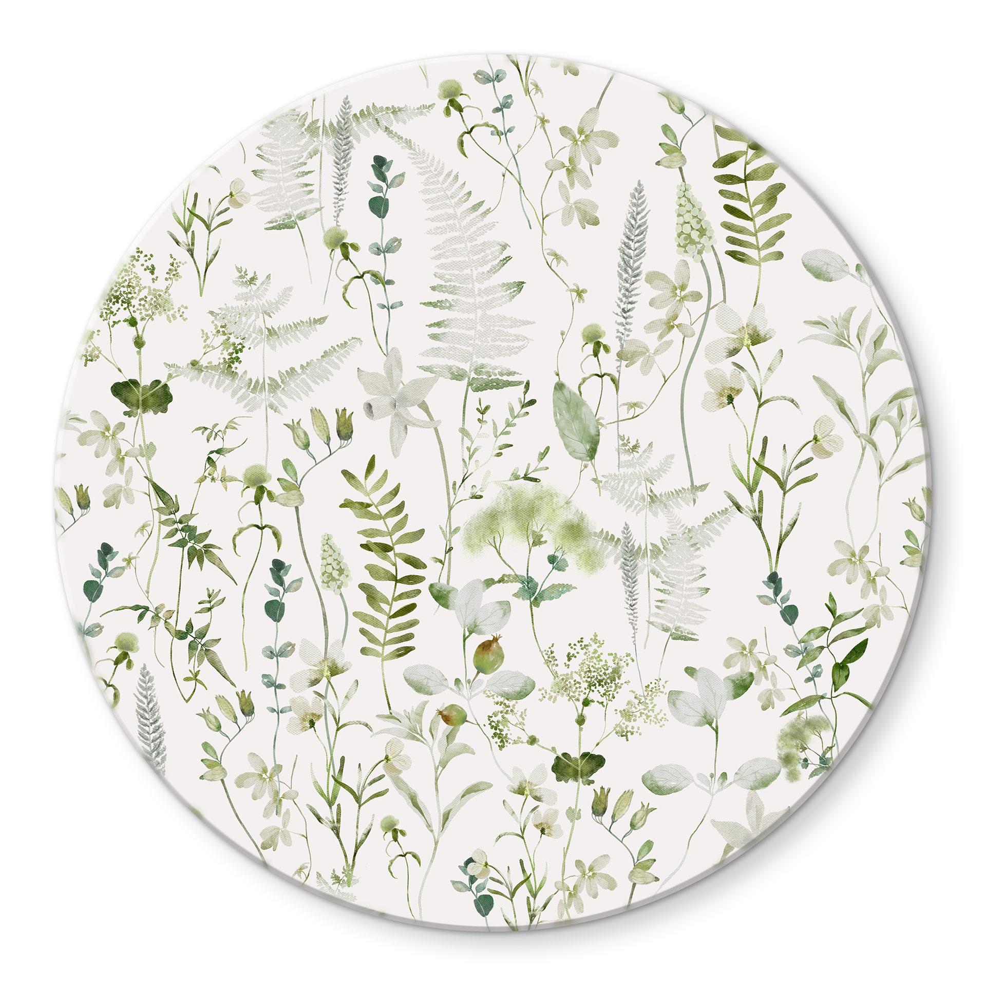Glasbillede - Urter og vilde blomster - UN Designs