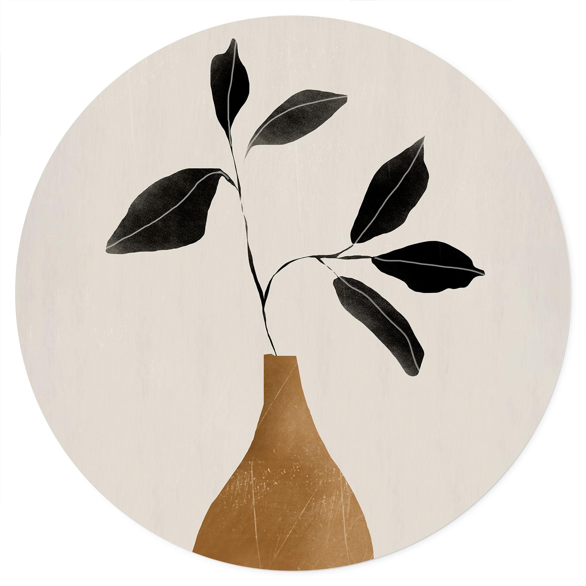 Muursticker tak in gouden vaas - ThingDesign - Rond