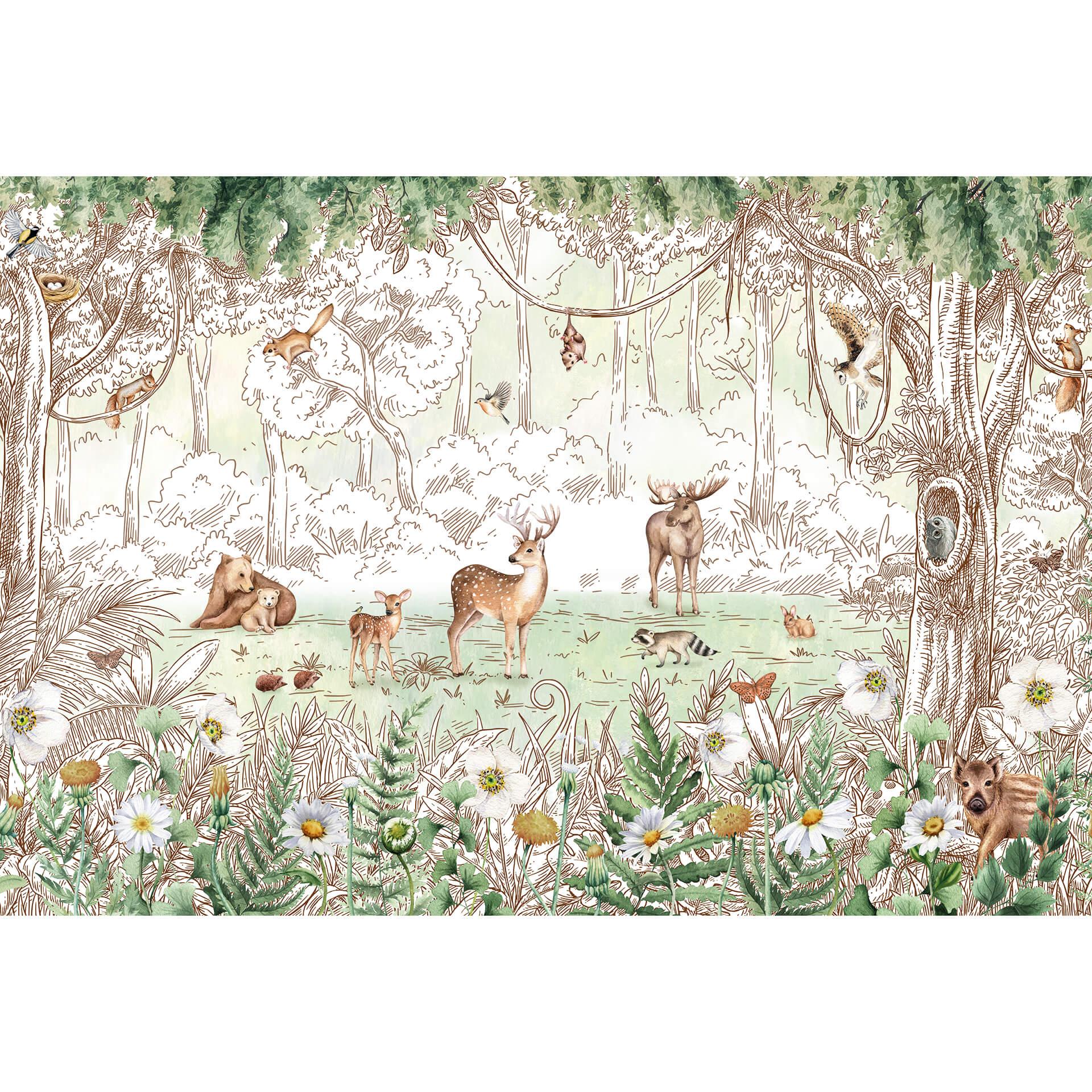 Fotobehang Kikki Belle - Forest Friends