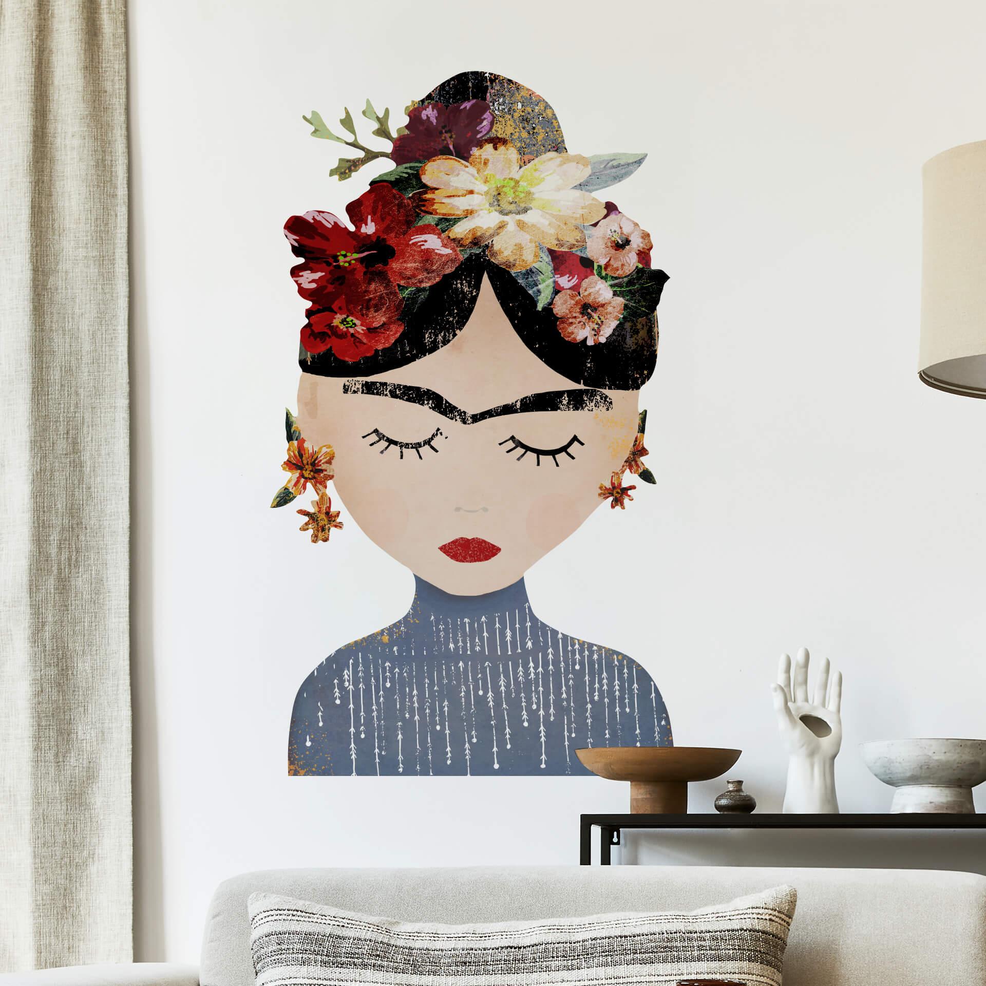 Wallsticker Væg tatovering Treechild - Blomstret Frida
