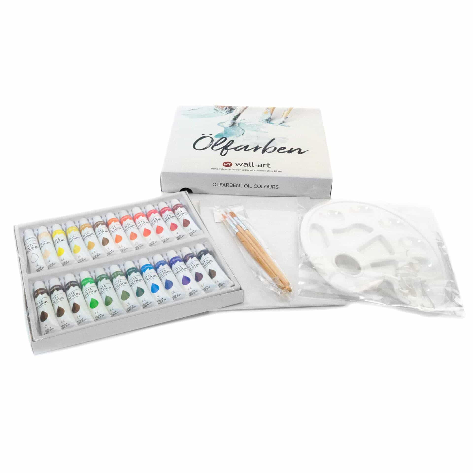 Set colori ad olio + tela