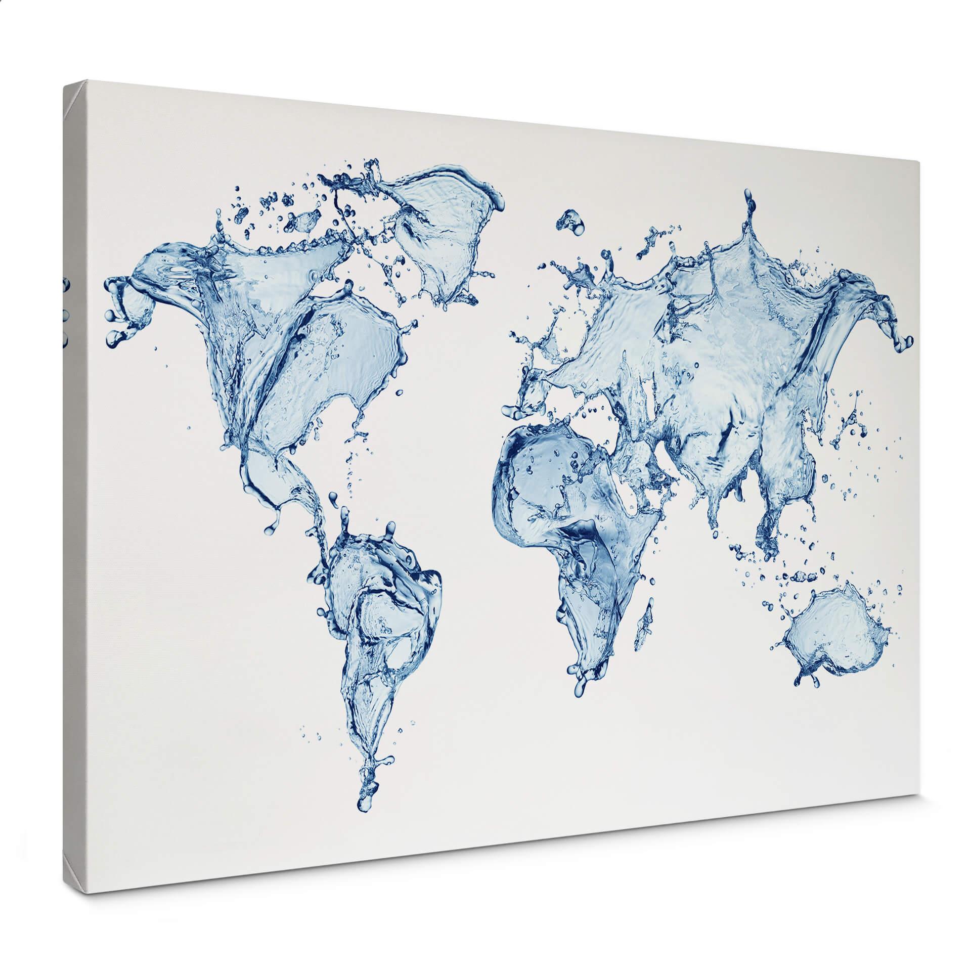 Lienzo Splashing Worldmap