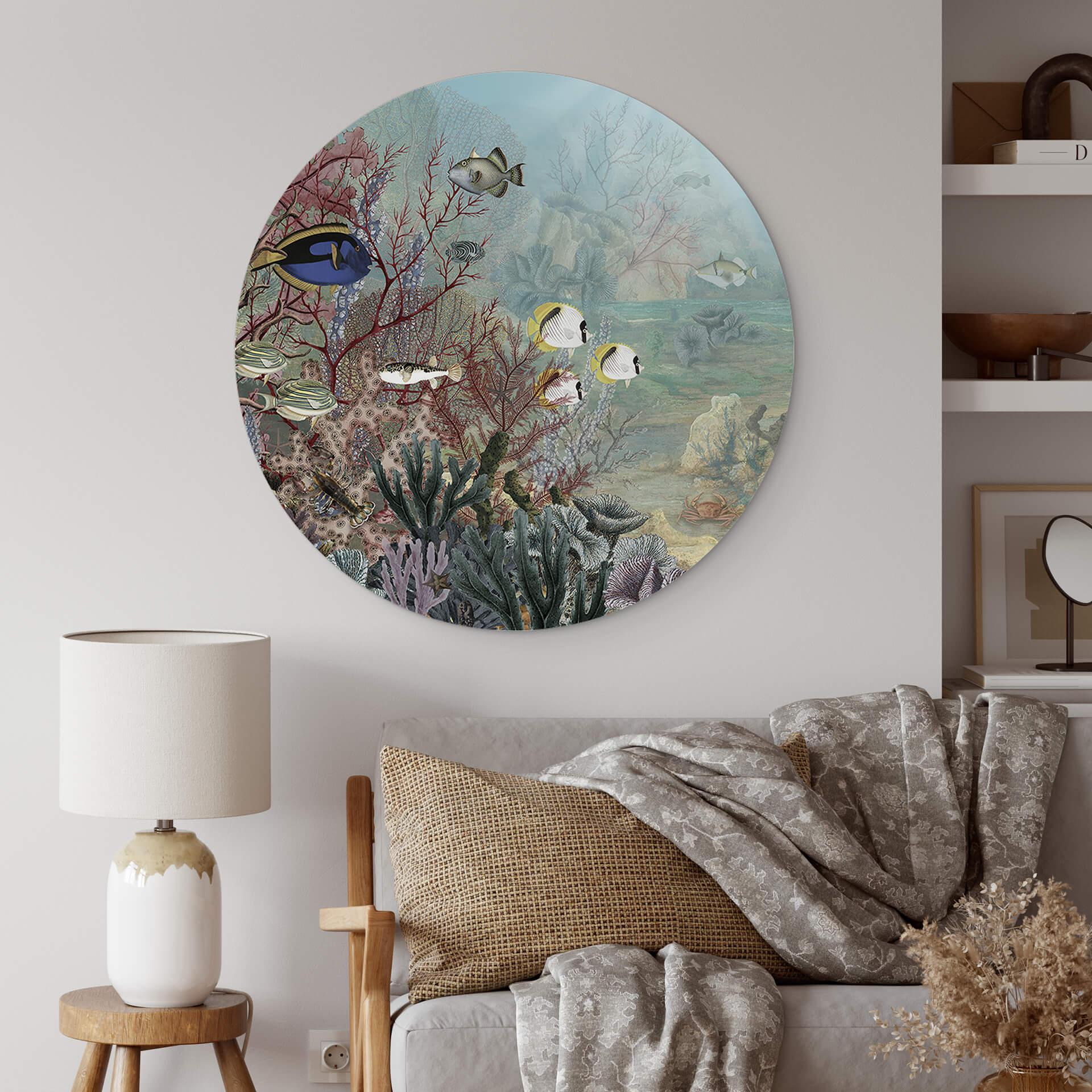 Wandbild Sir Edward - Korallenbewohner - Alu-Dibond Rund