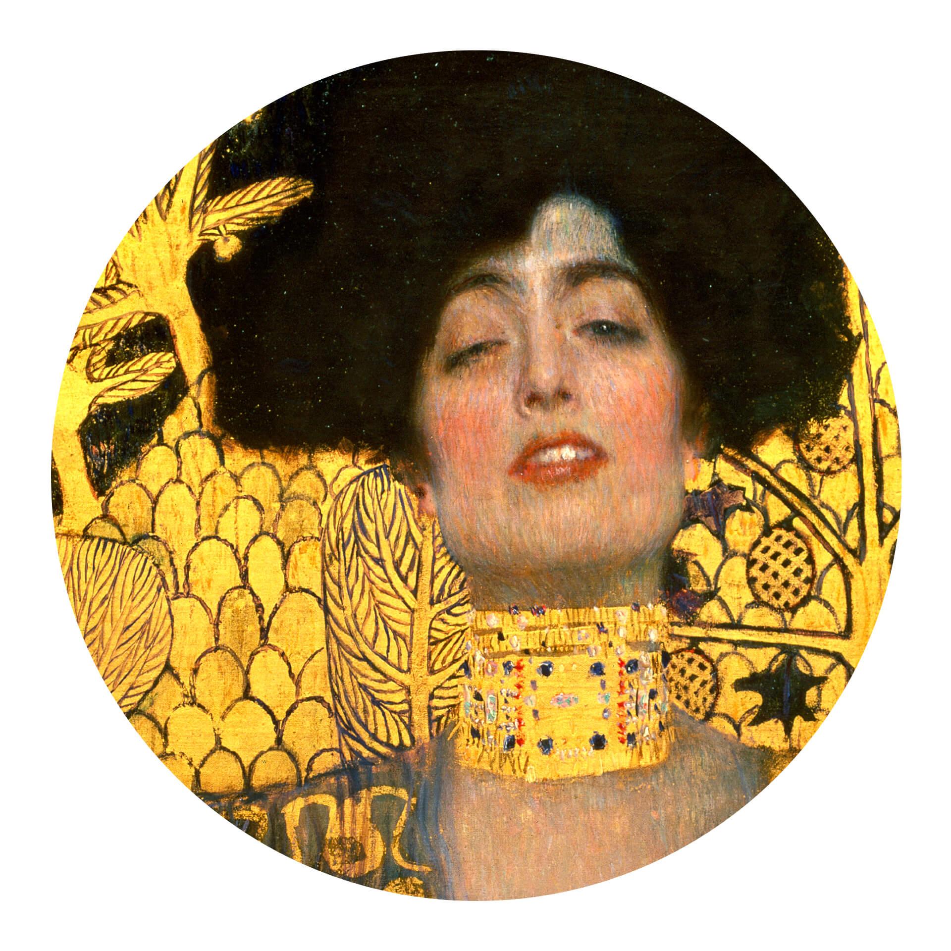 Wandtattoo Klimt - Judith mit dem Haupt des Holofernes - Rund