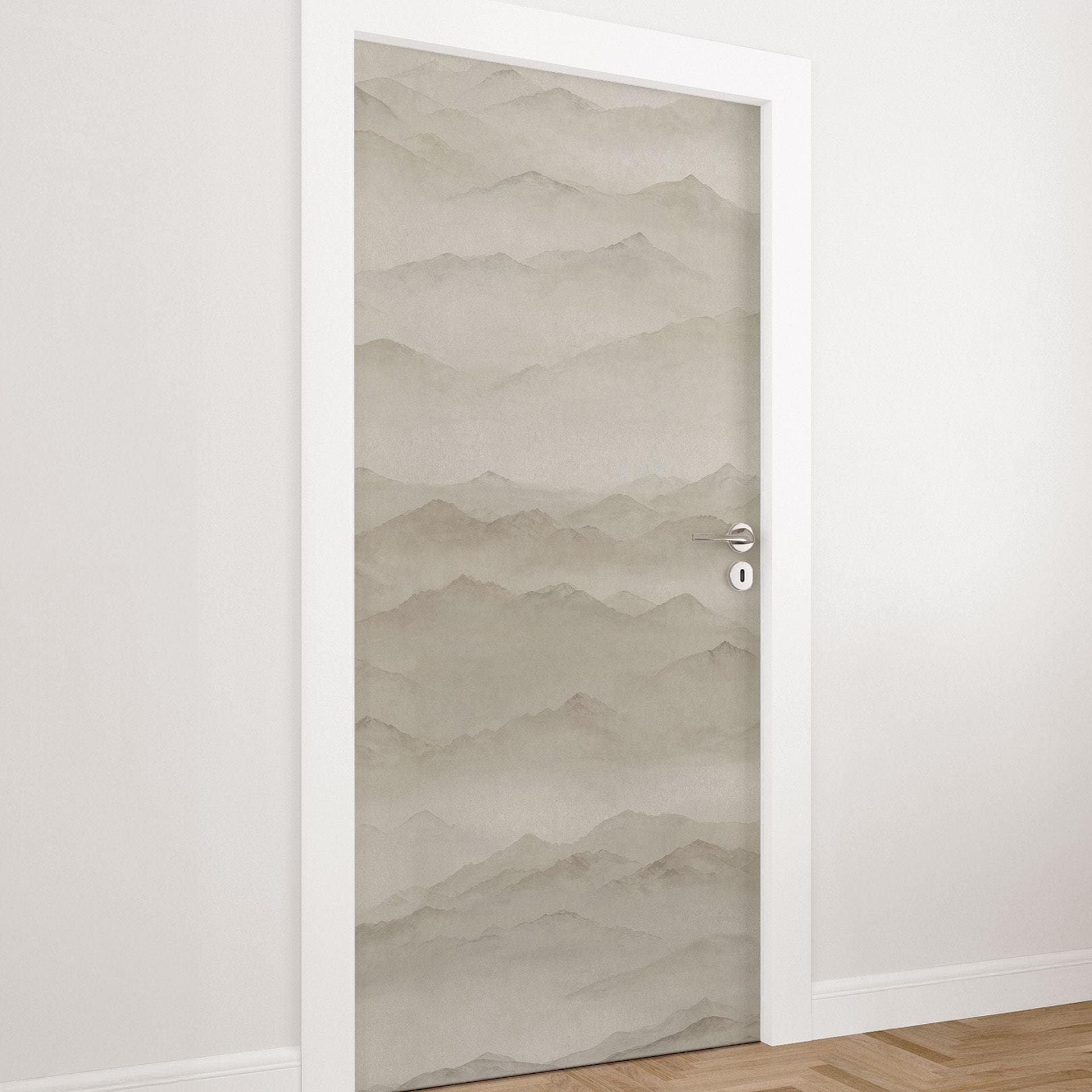 Pellicola per Porte Roerich Peaks - Paesaggio Montano Beige - Sir Edward x Grigory Gladarev