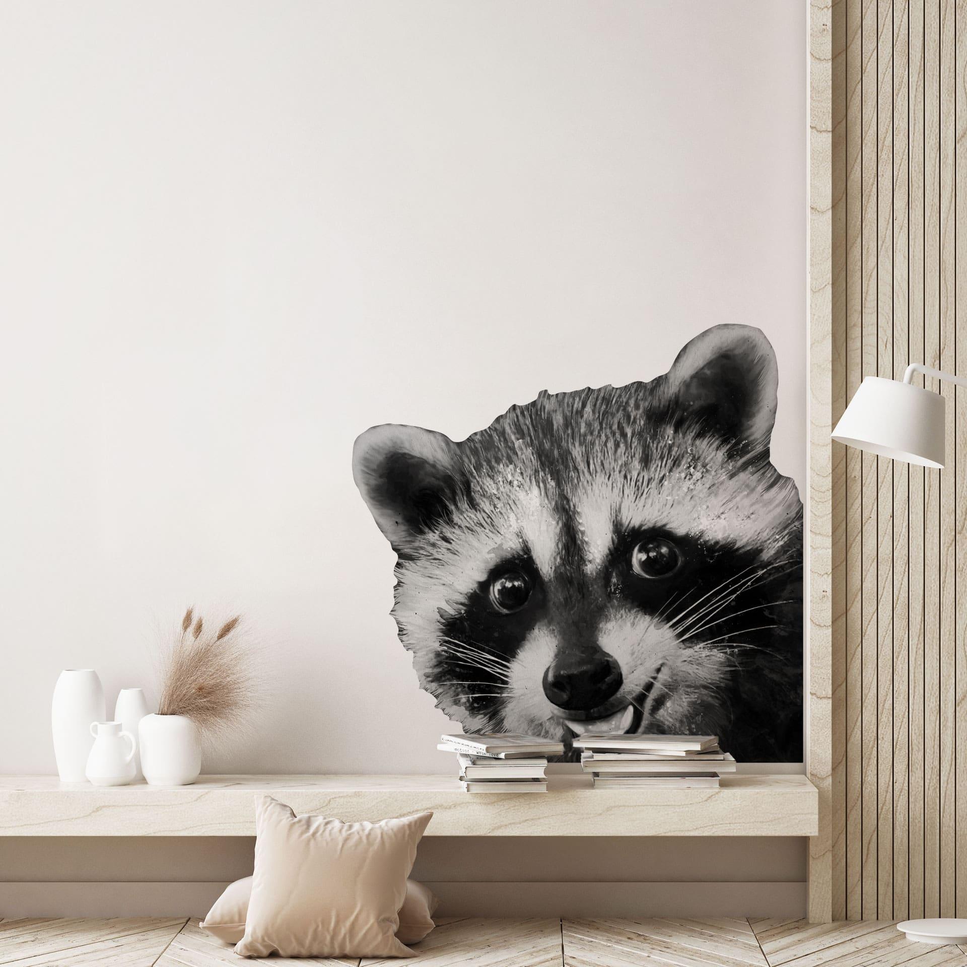 Vaskebjørn - Graves Wallsticker