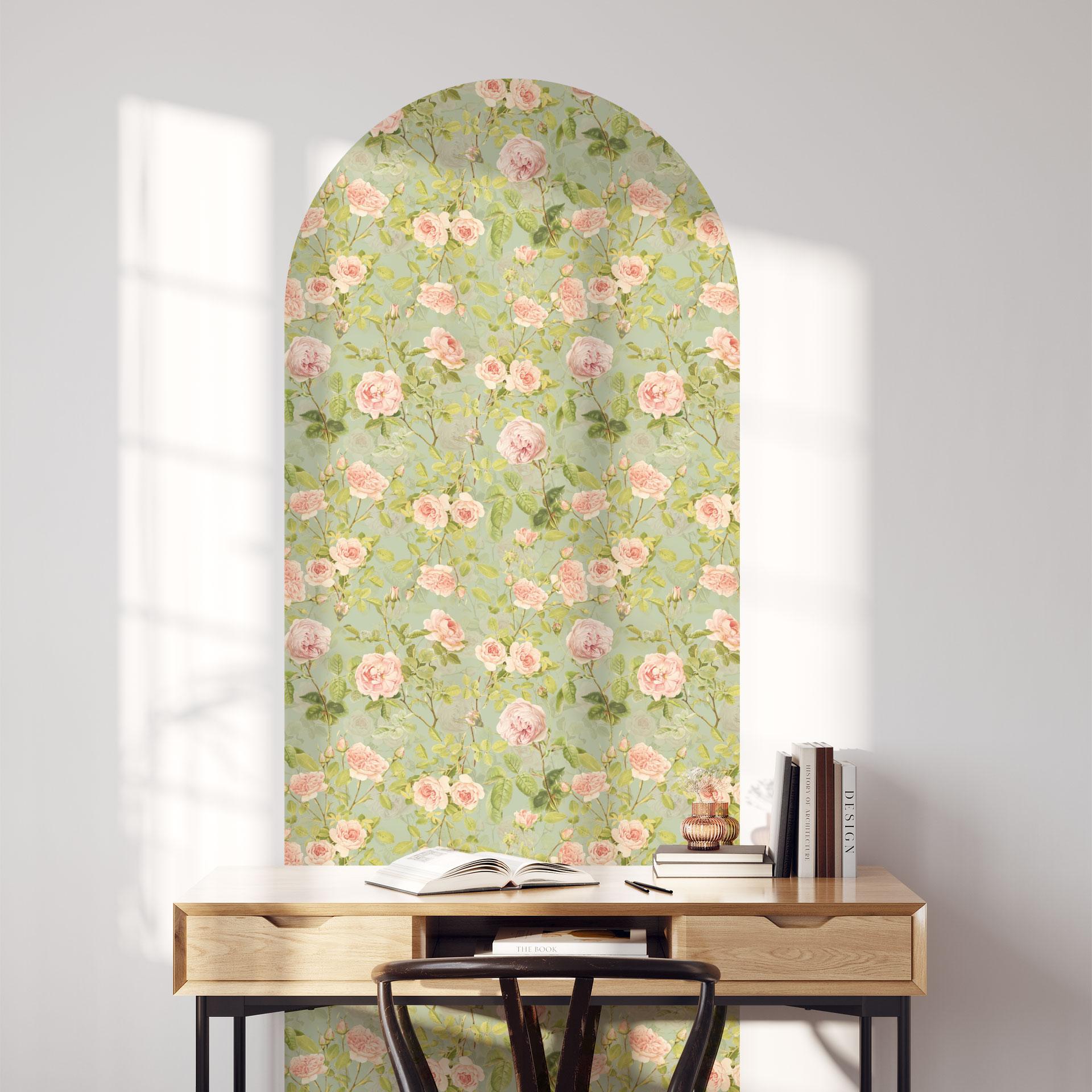 Wallsticker rundbuevægpanel rosenhave - UN Design - smal