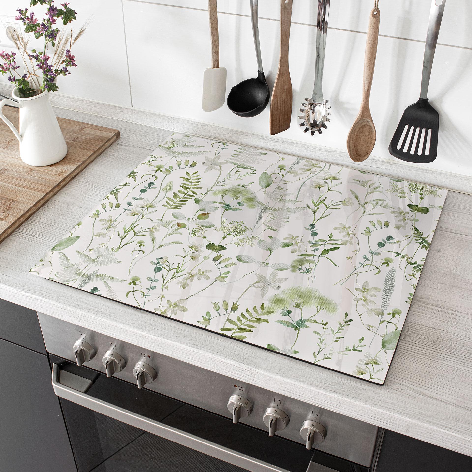 Piastra di copertura per piano cottura con erbe e fiori selvatici - UN Designs