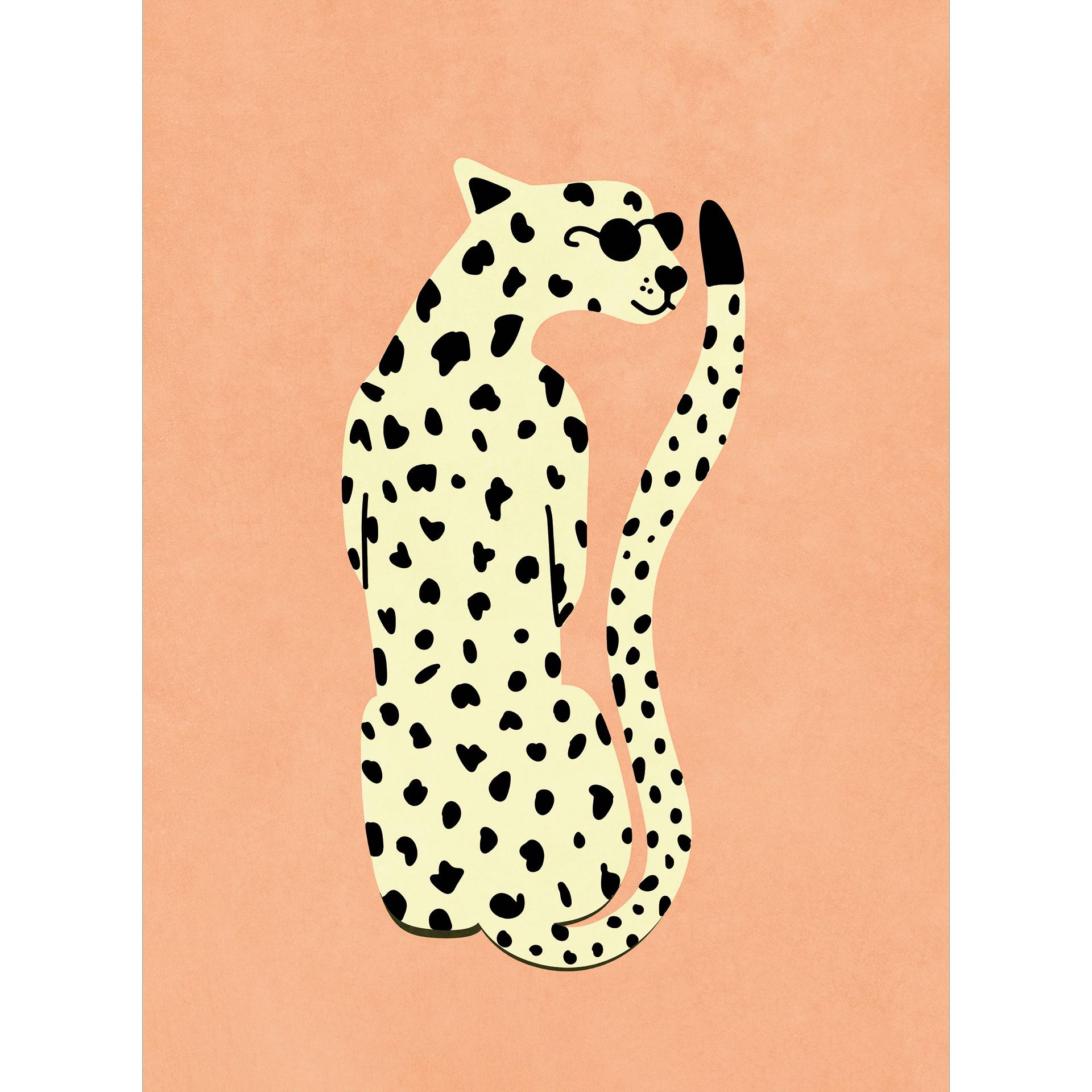 Dieren Fotobehang Elegante cheeta met zonnebril - Oltmanns