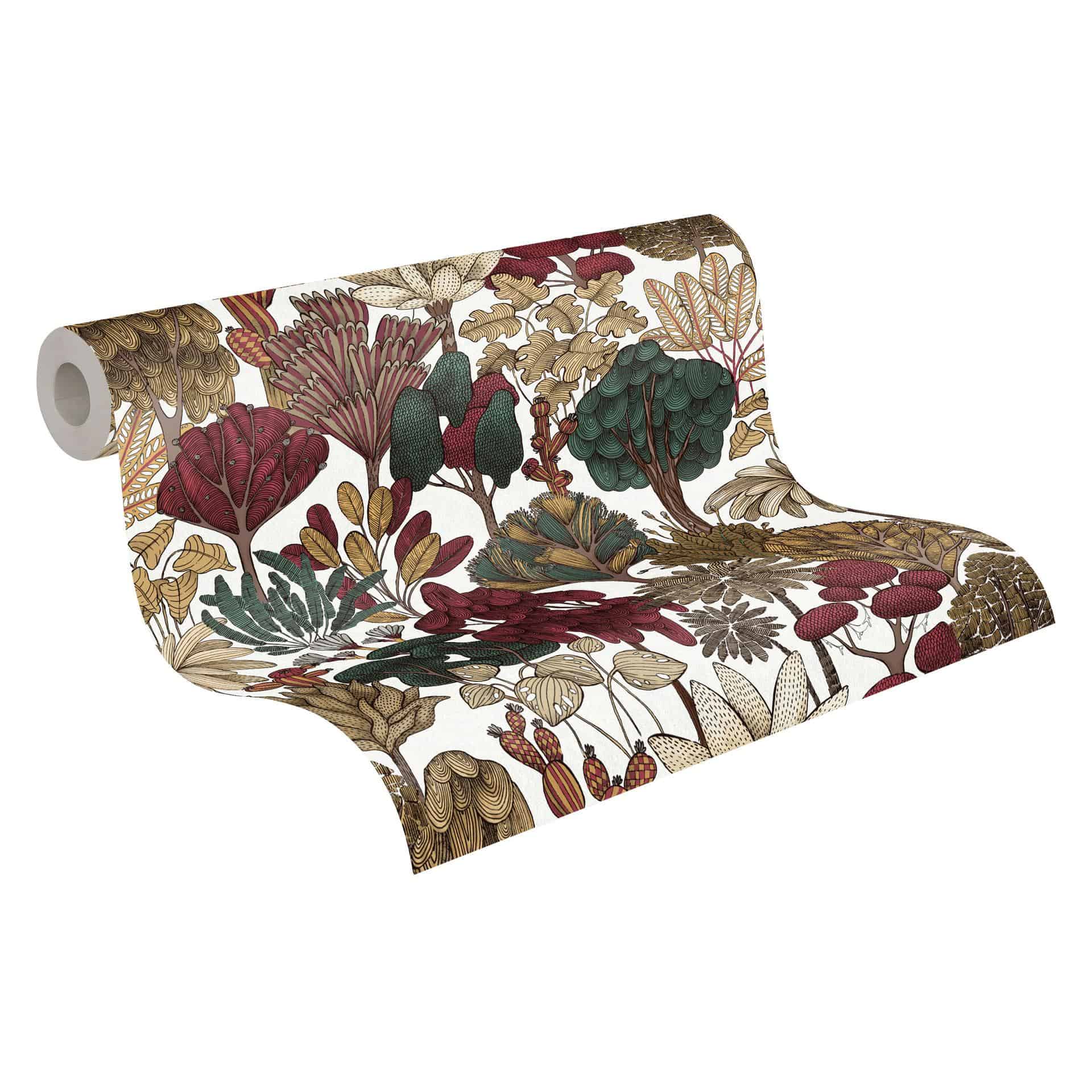 Architects Paper Floral Impression - Papier peint intissé jungle, rouge