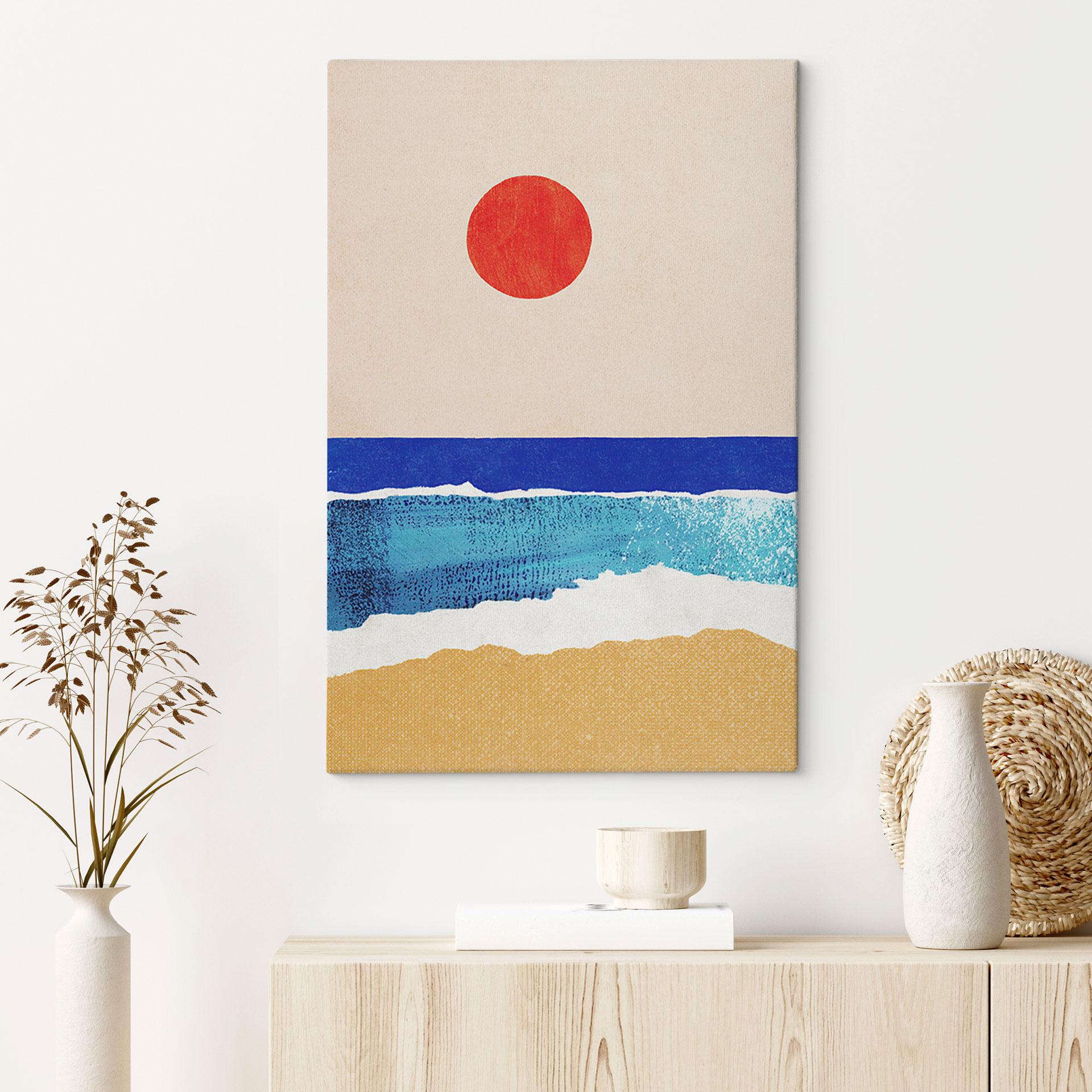 Canvasbillede Rolig strand ved solnedgang - Rivers
