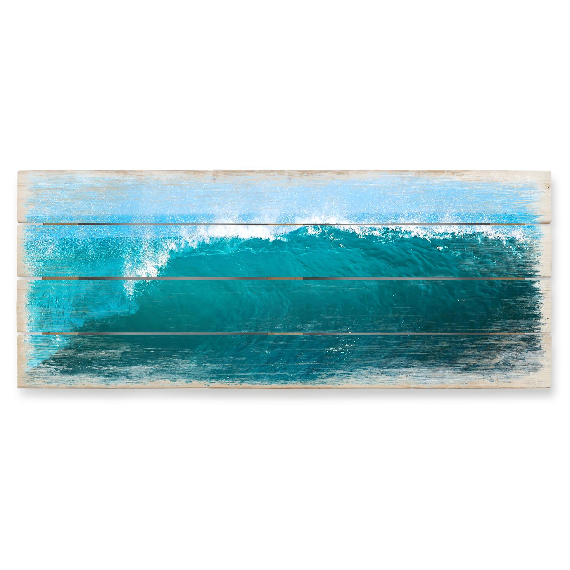 Cuadro de madera Perfect Wave - Panorama