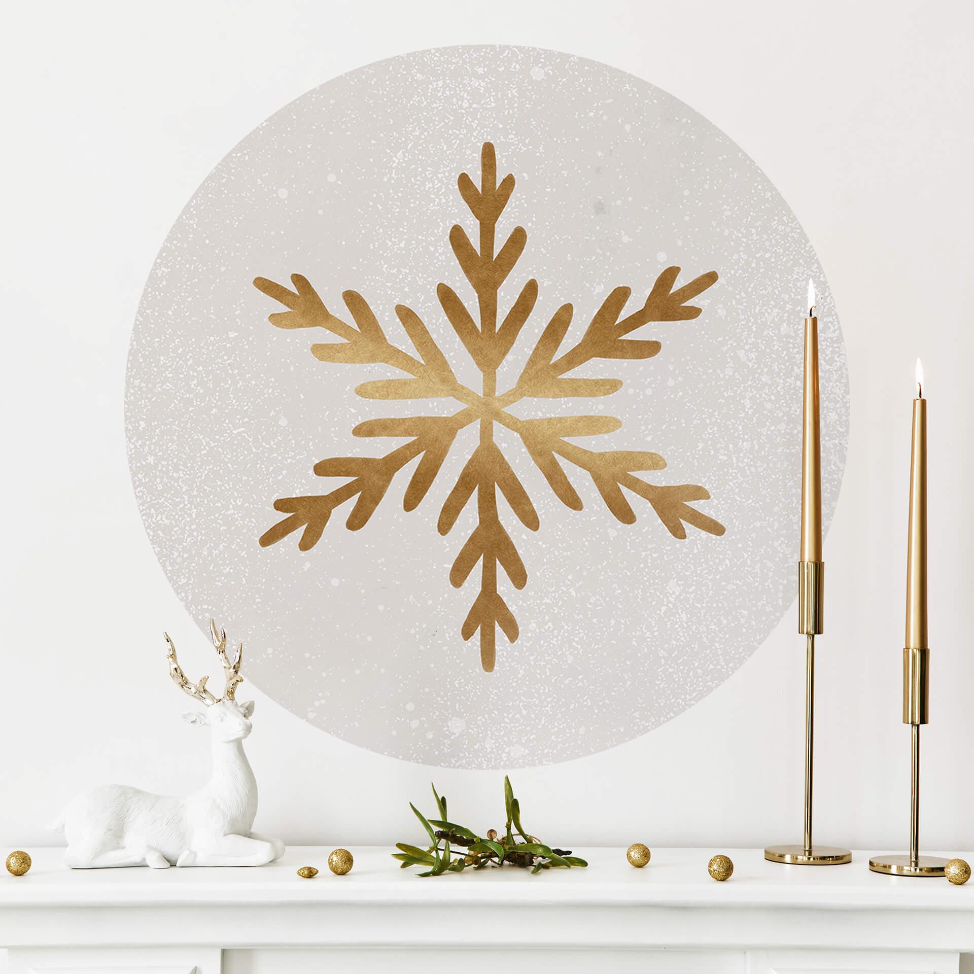 Wall Sticker Orara Studio - Golden Snowflakes