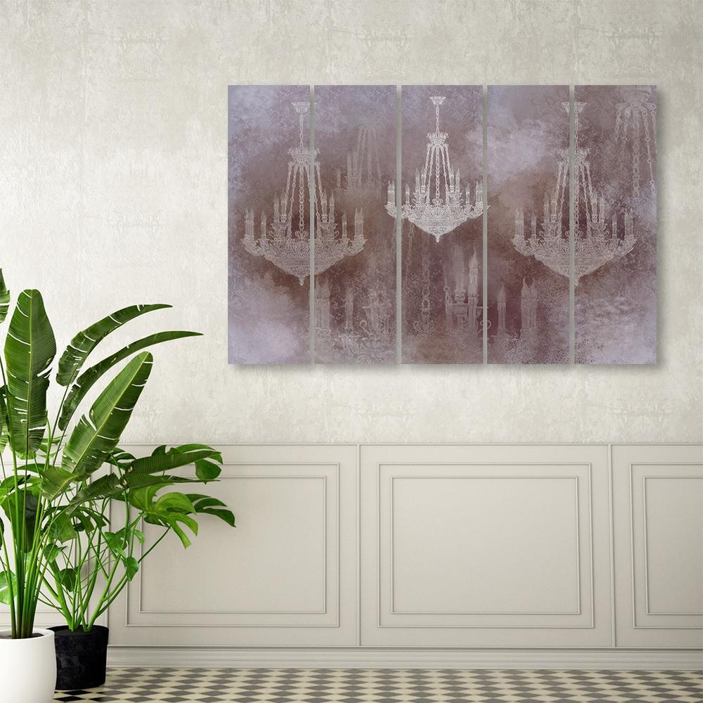 Canvas print 5 dele, lysekrone
