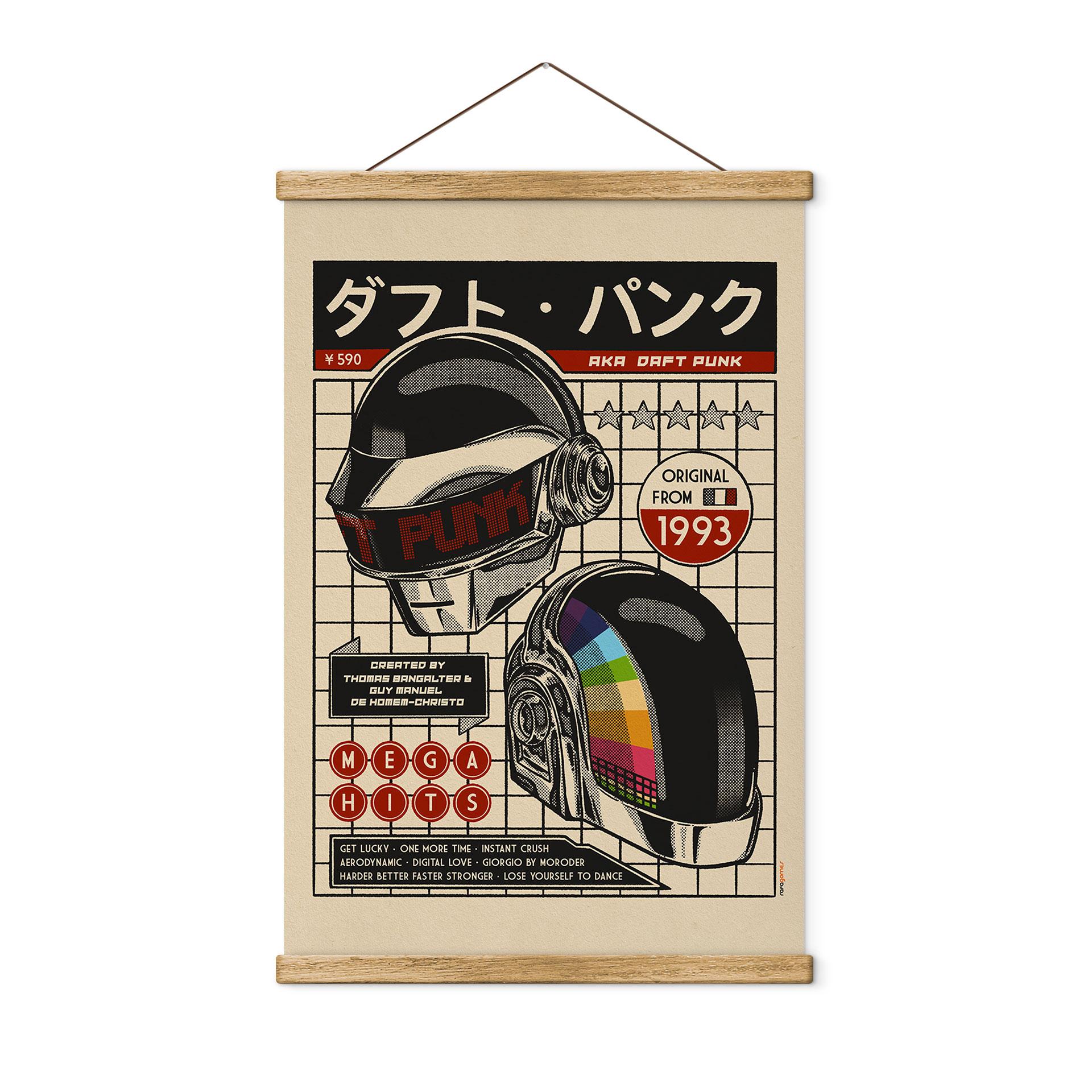 Tekstil plakat pop art kunsttryk inspireret af Daft Punk - Gomes