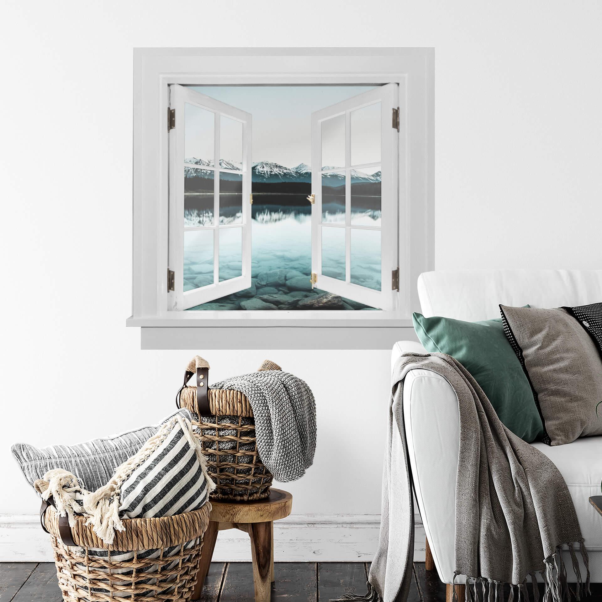 3D Wallsticker vindue firkantet - Idyll