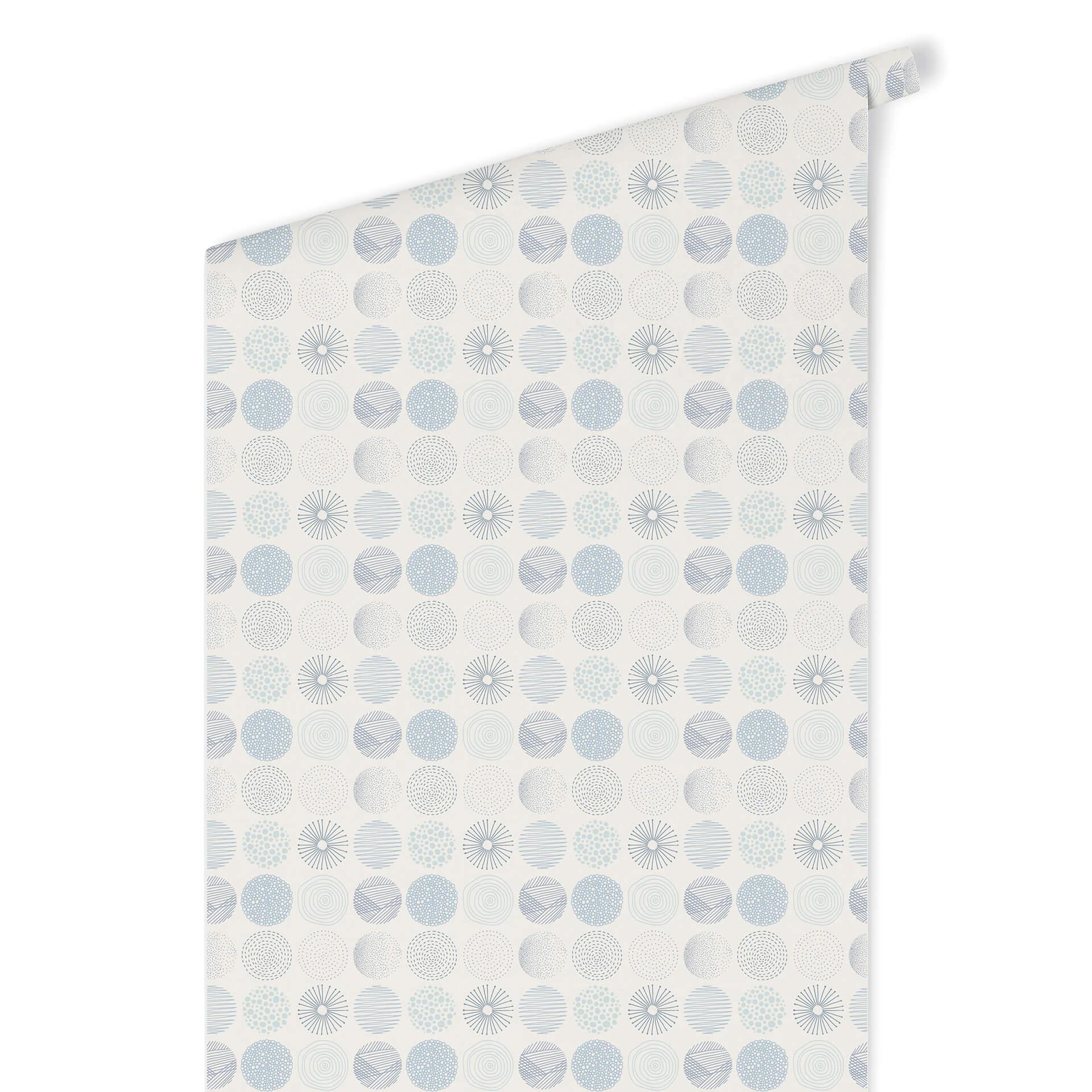 Patroonbehang – Abstracte Cirkels 01 – blauw