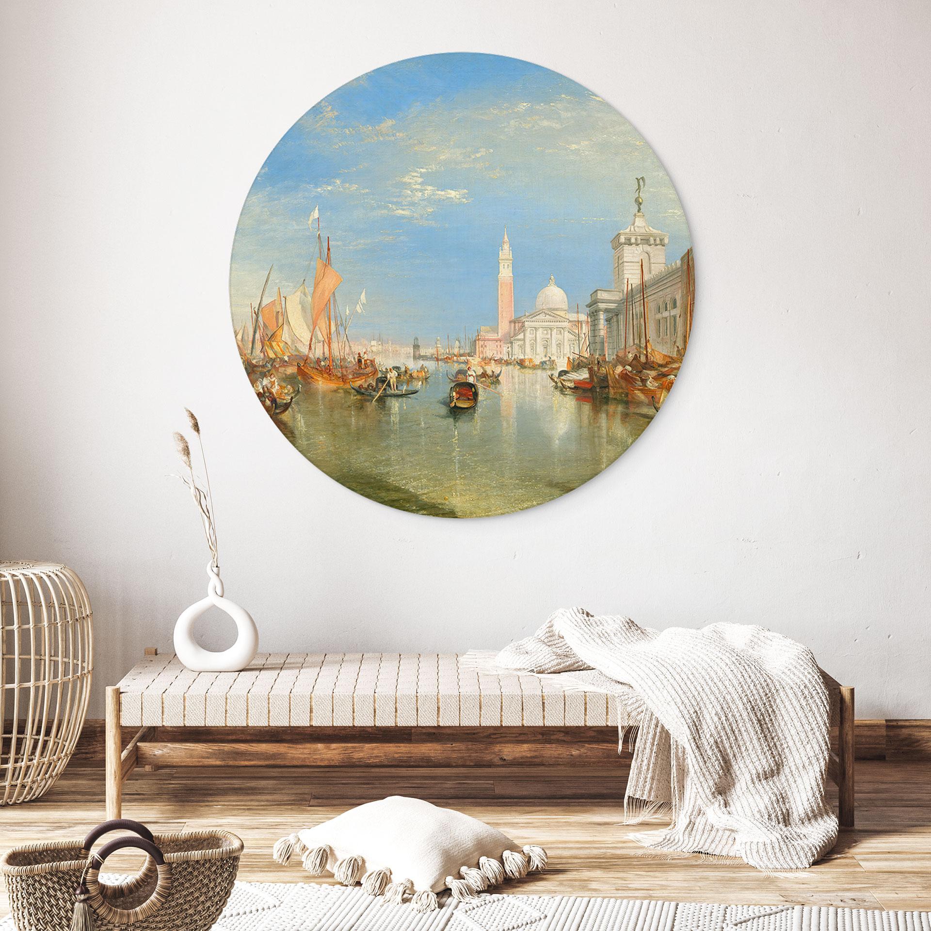 Wandbild Turner - Venedig, Dogana und S. Giorgio Maggiore - Alu-Dibond Rund