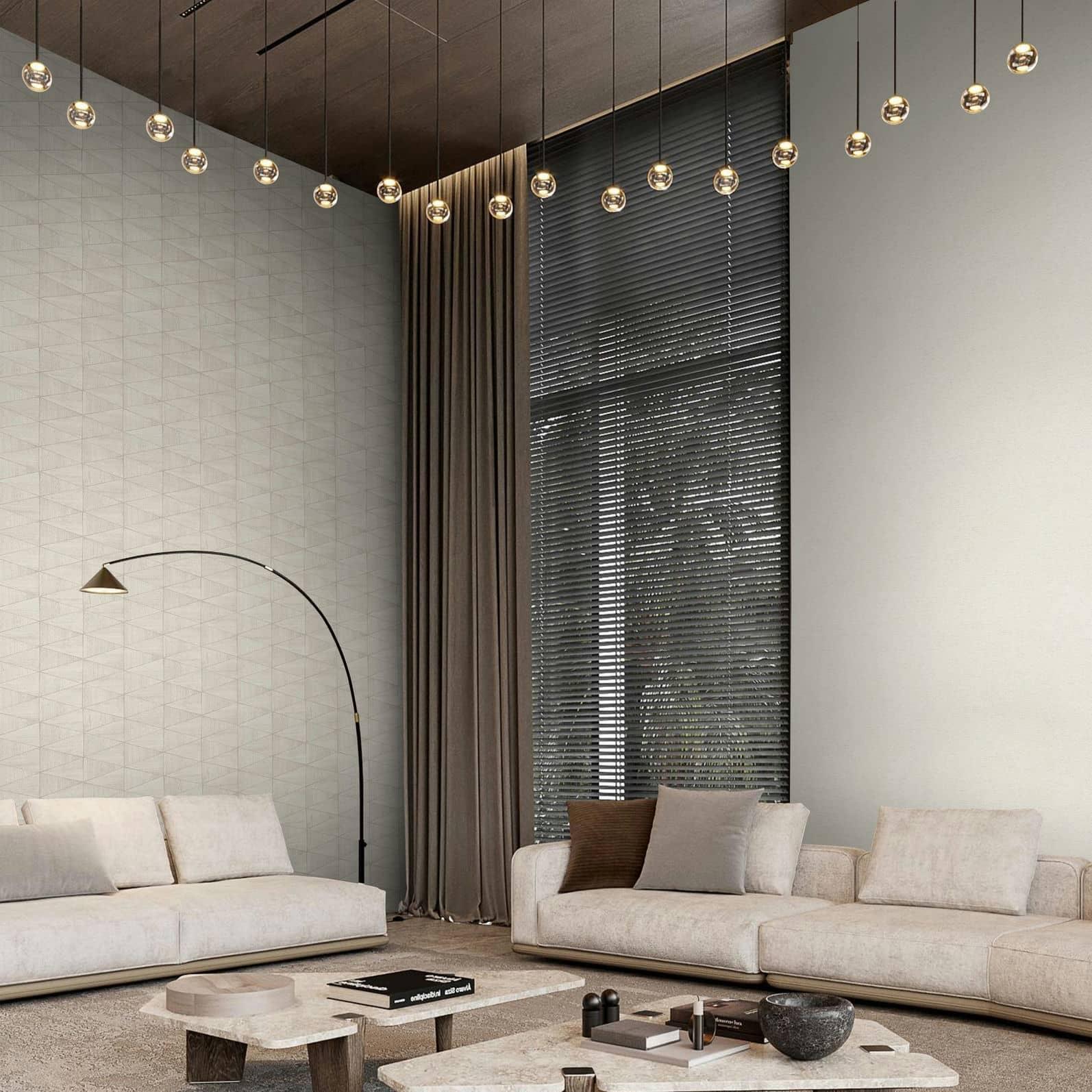 Vliesbehang in een licht gevlekte look als effen beige structuur