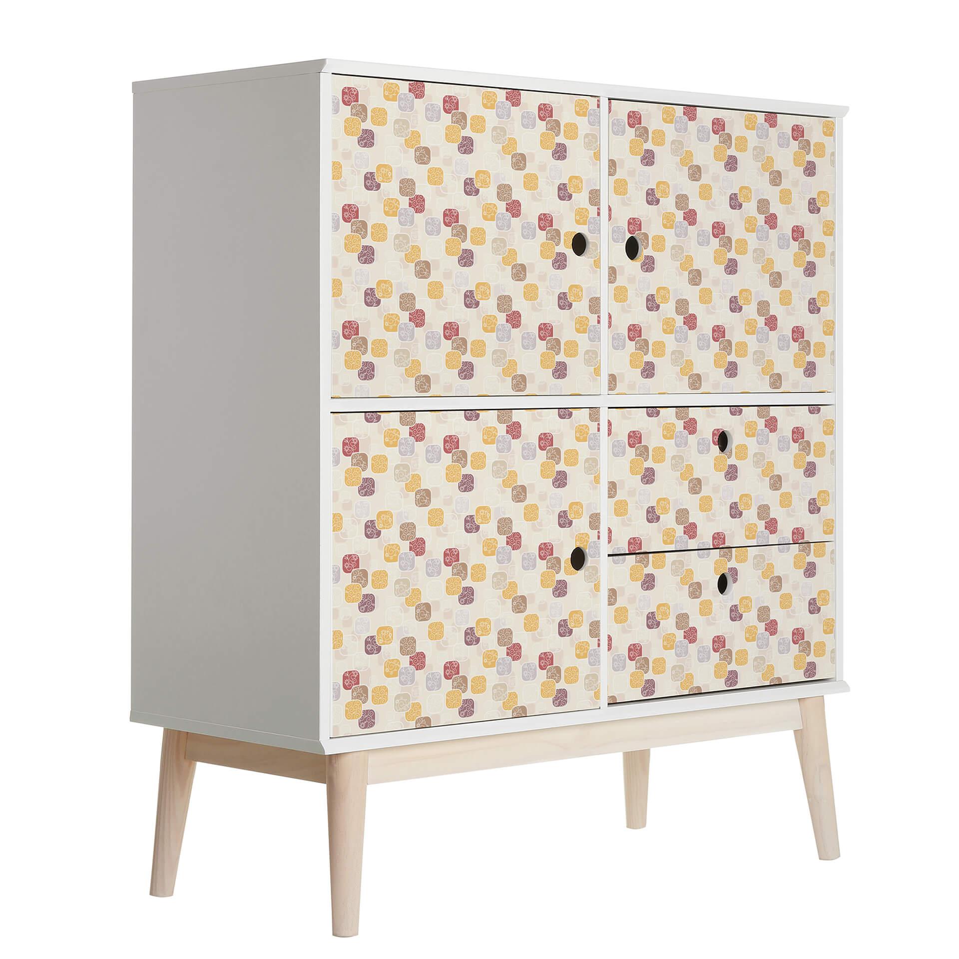 Vinilo adhesivo muebles, vinilo decorativo - lavable - Cuadrados Retro