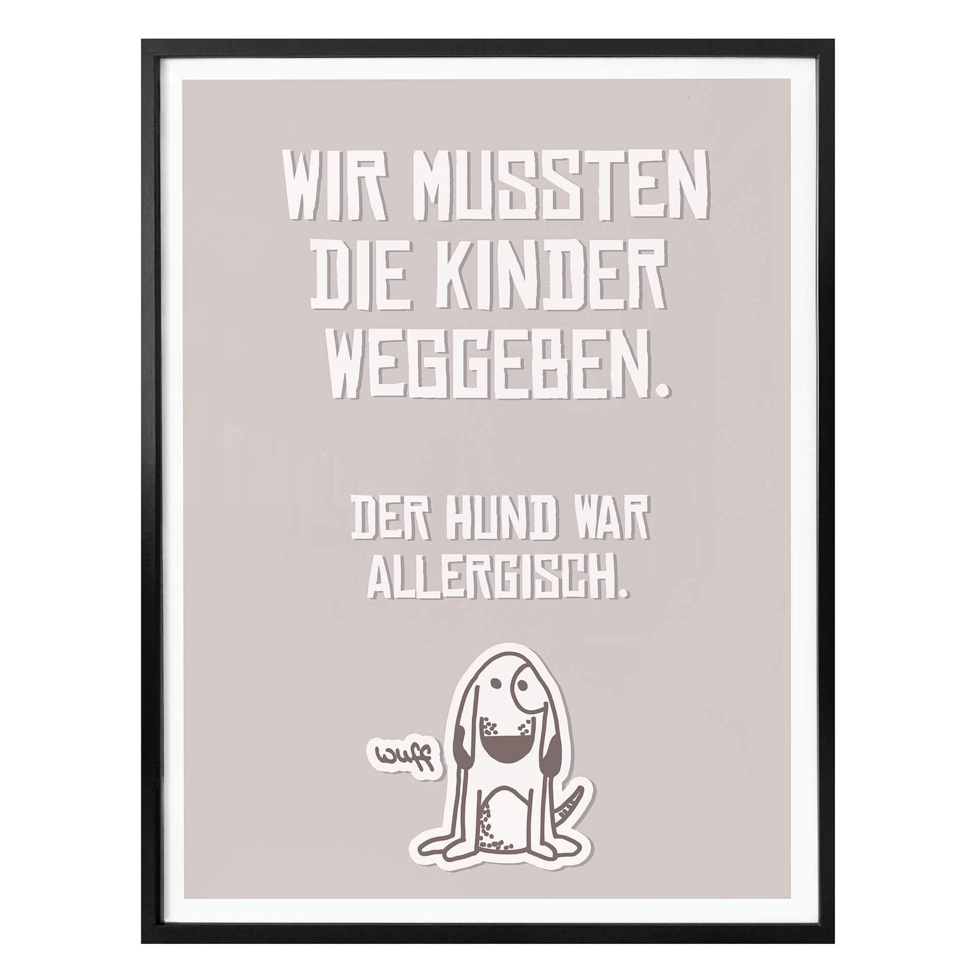 Poster Wir mussten die Kinder weggeben - Hund