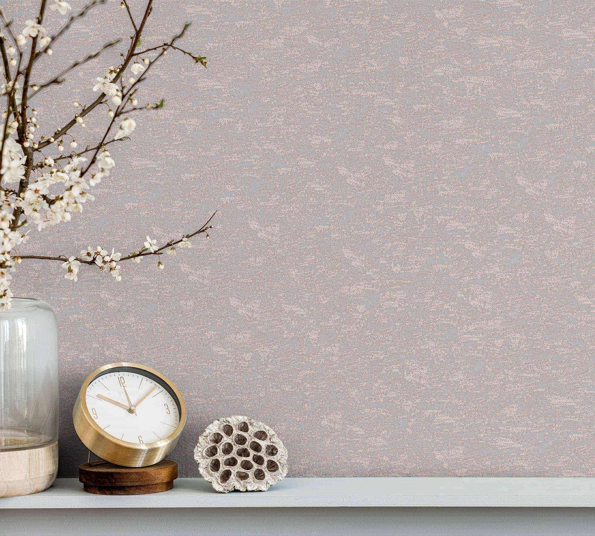 Vliestapete Struktur Modern, Shabby Chic, Designerwelten in Taupe