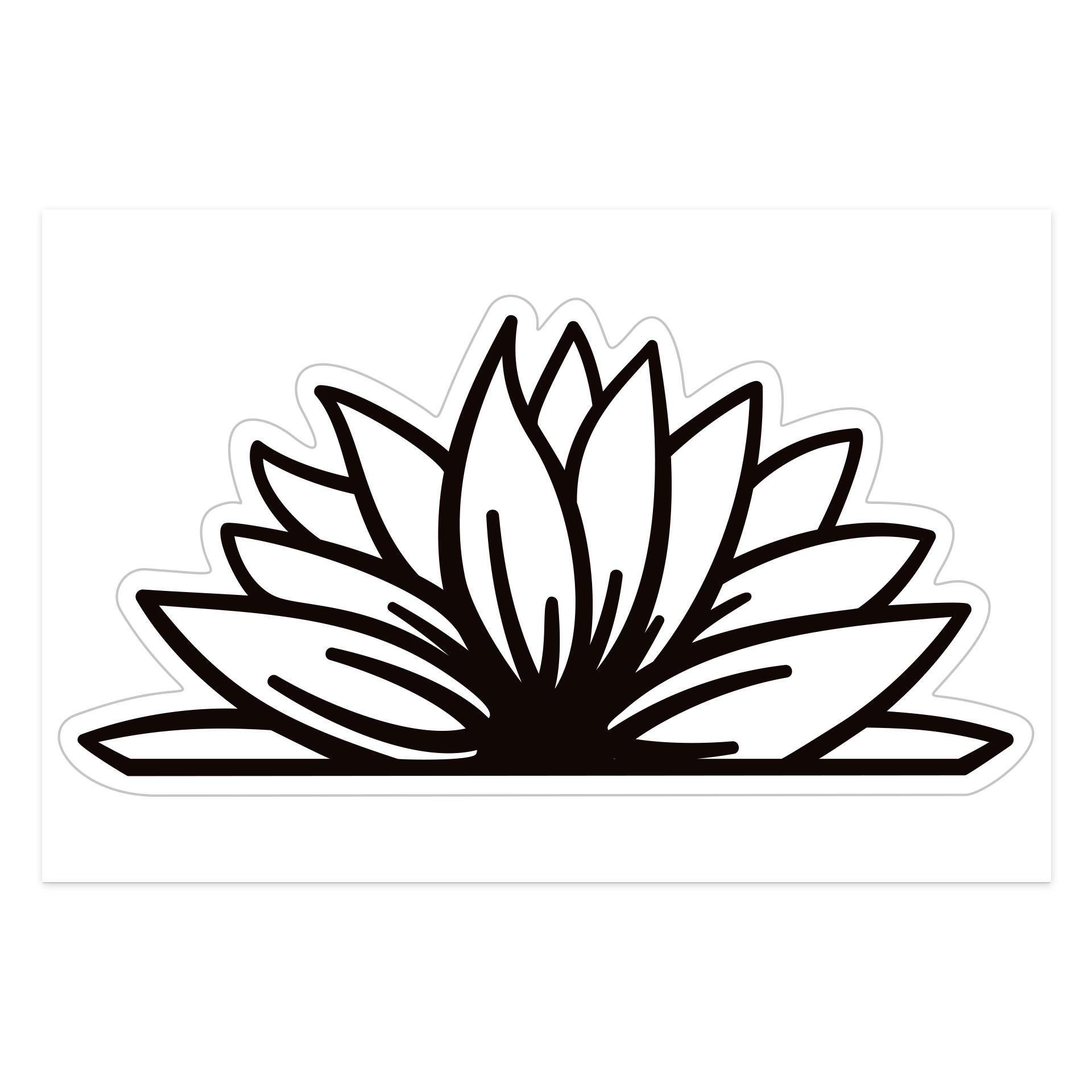 Spiegelsticker, Dekorativer Sticker Halbe Blume