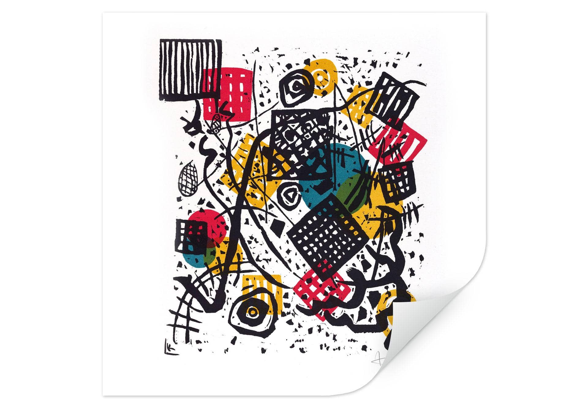 Muurprint Kandinsky – Kleine Wereld V