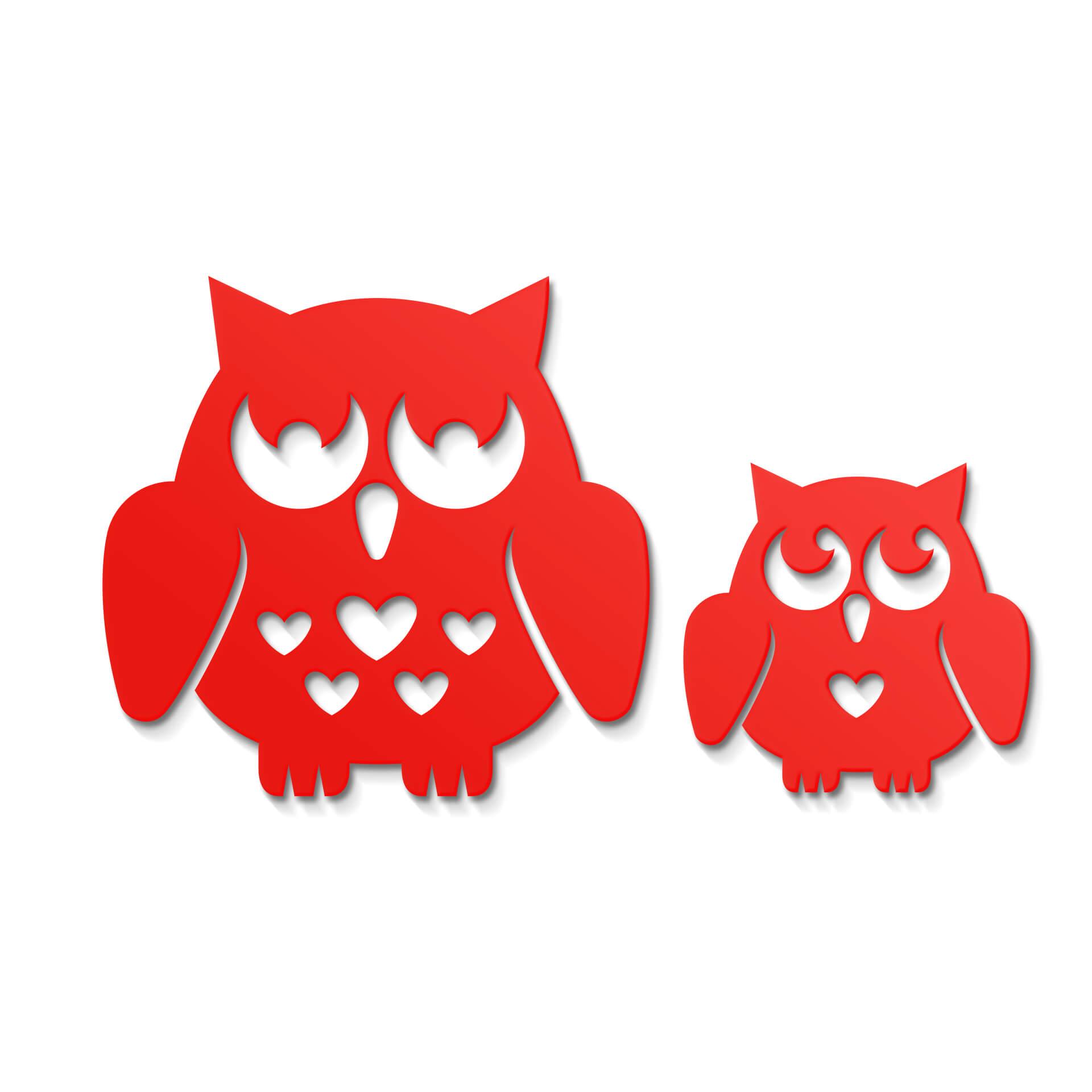 3D - Ugle familie