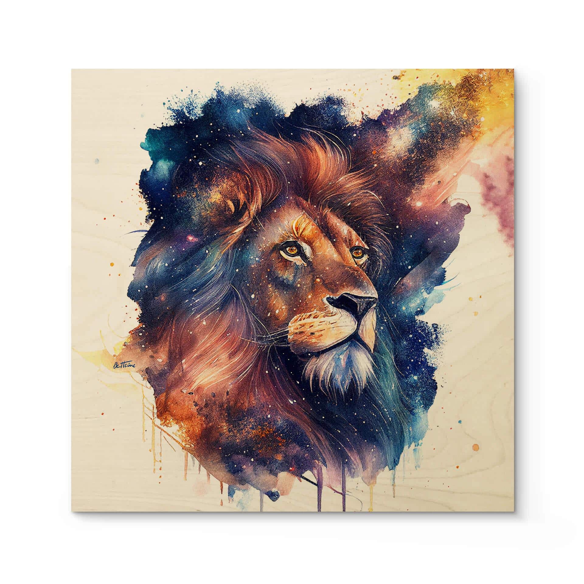 Træplakat Heine - Strong Lion