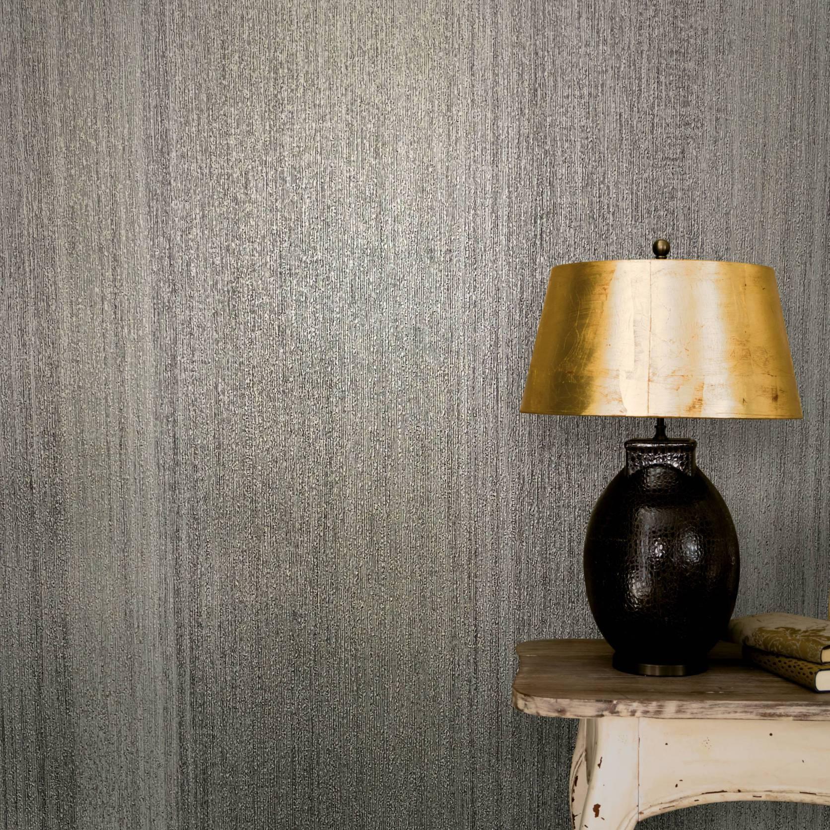 Vinyl behang, vliesbehang vintage deluxe grijs, goud