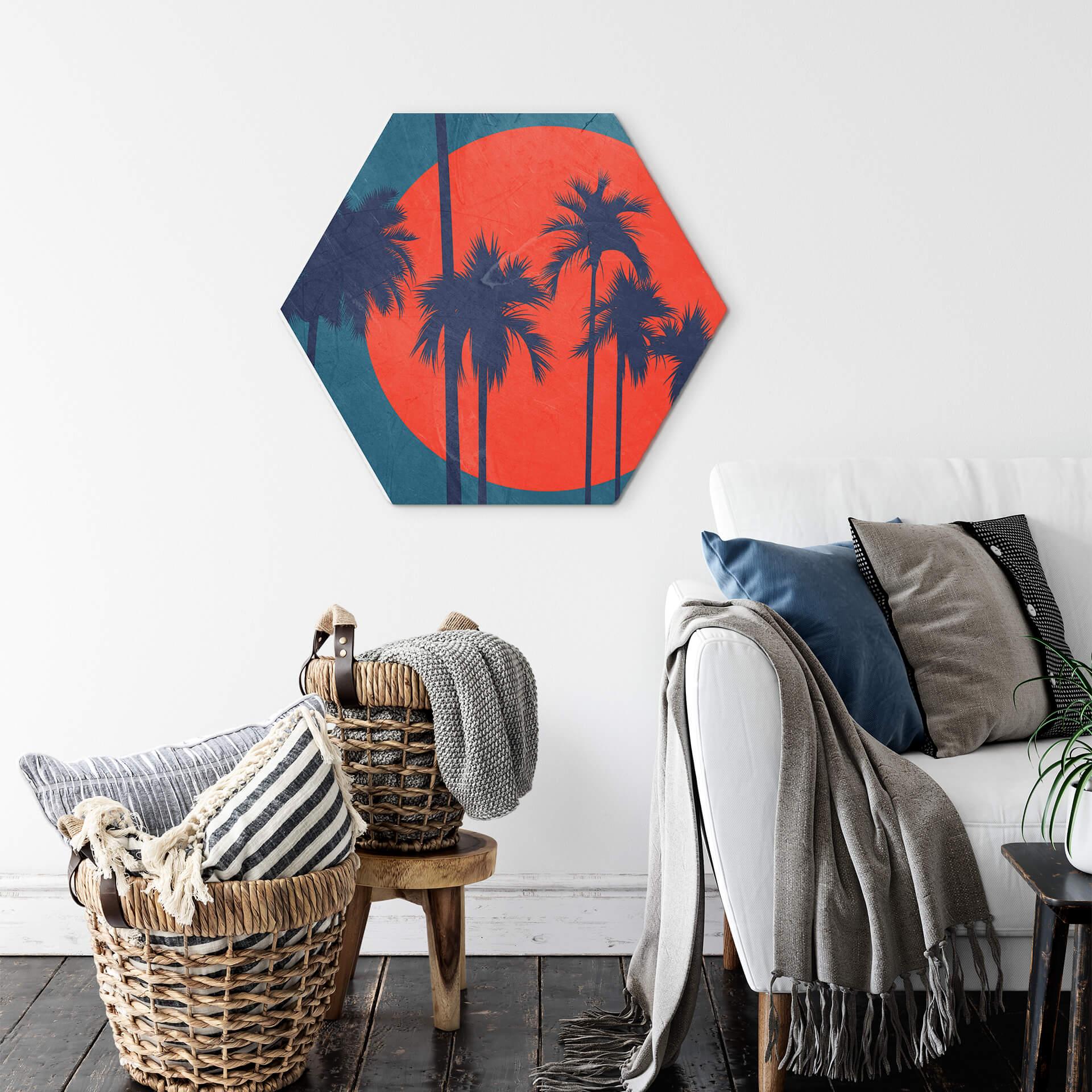 Hexagon Dibond Kubistika - Côte d'Azur